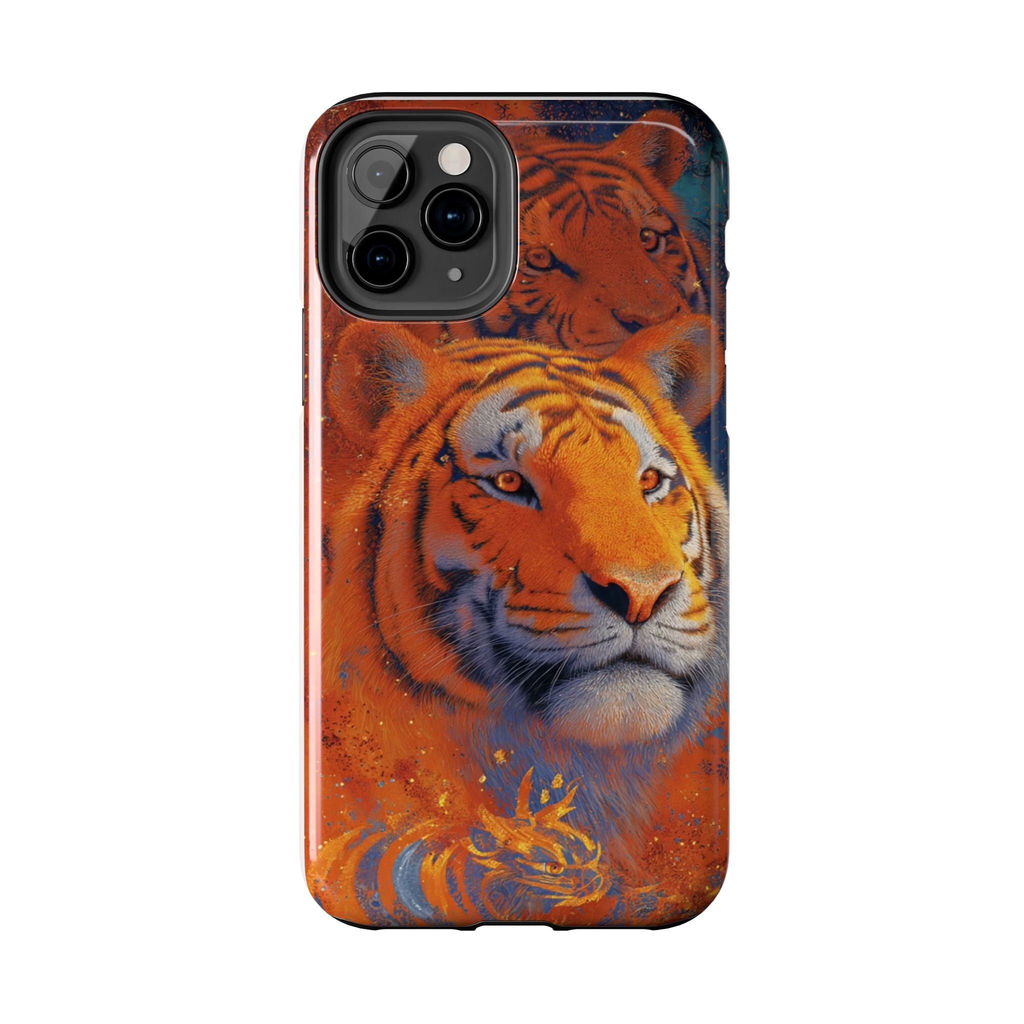 Tiger Portrait Tough Phone Case — Bold Orange Wildlife iPhone Protector