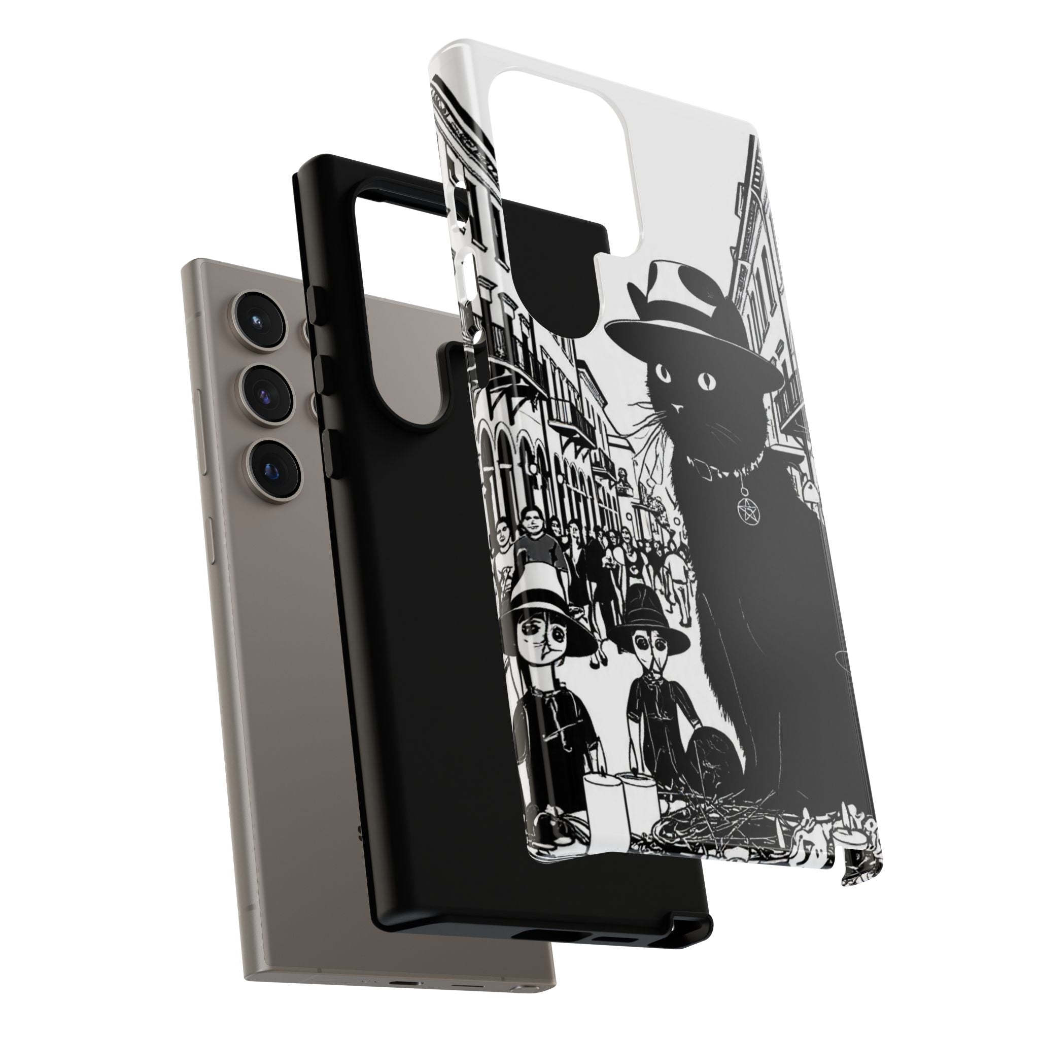 Phone Case — Noir Cat Street Art Design