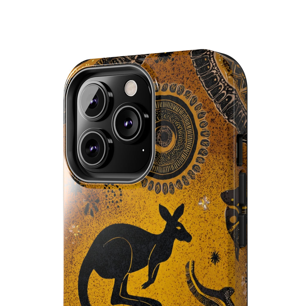 Kangaroo Boho Tough Phone Case — Australian Wildlife Protective Cover