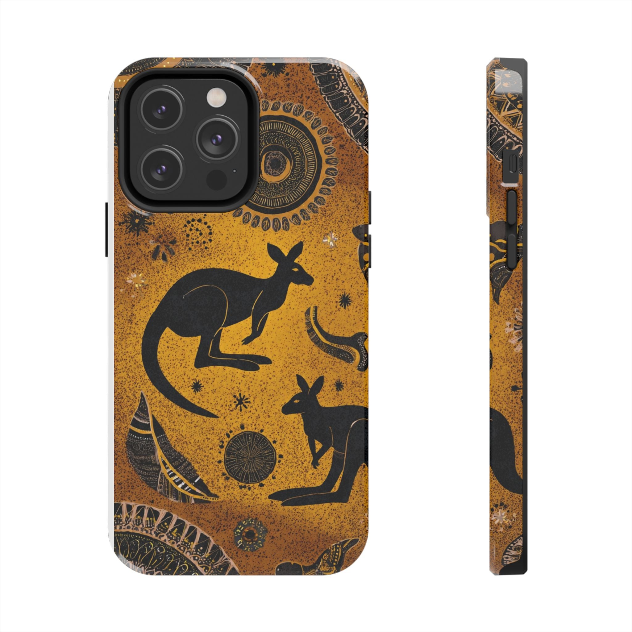 Kangaroo Boho Tough Phone Case — Australian Wildlife Protective Cover