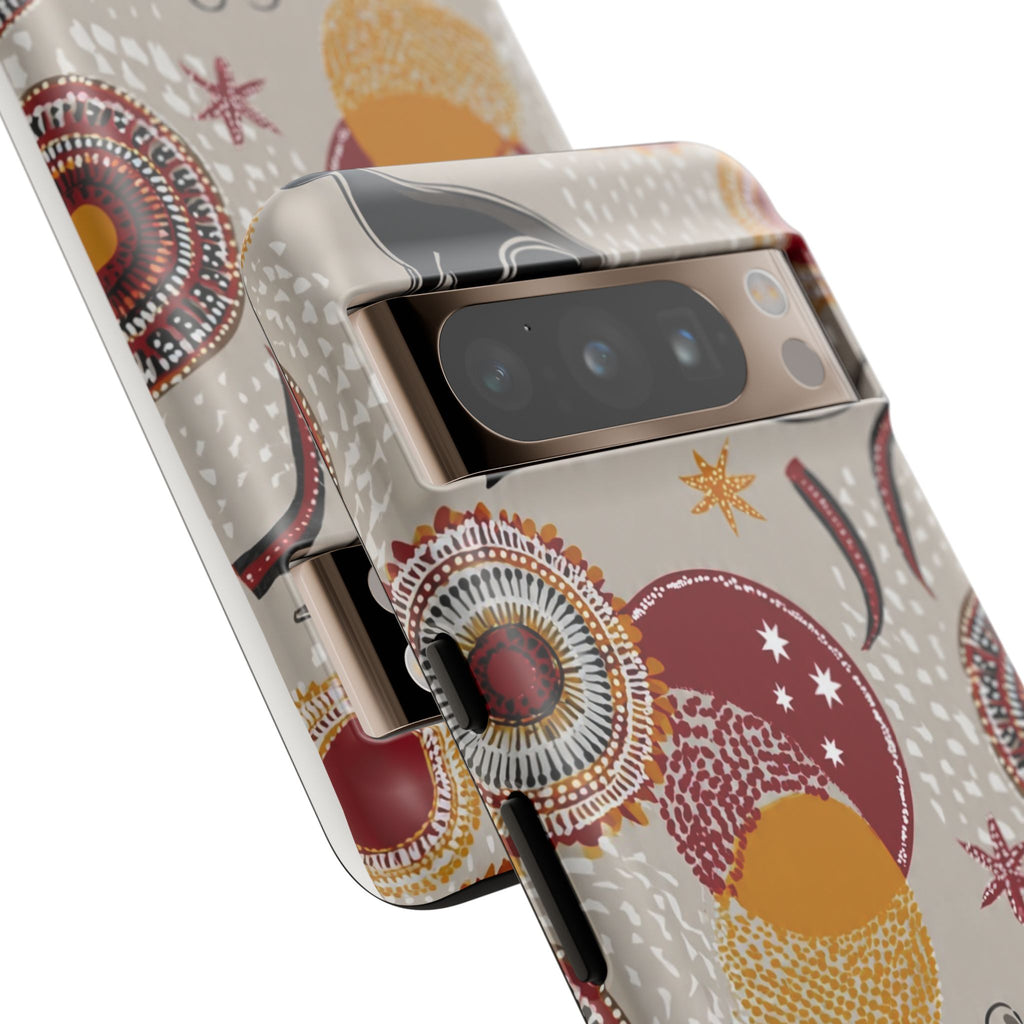 Kangaroo & Koala Aboriginal Dot Art Phone Case – Protective Tough Case