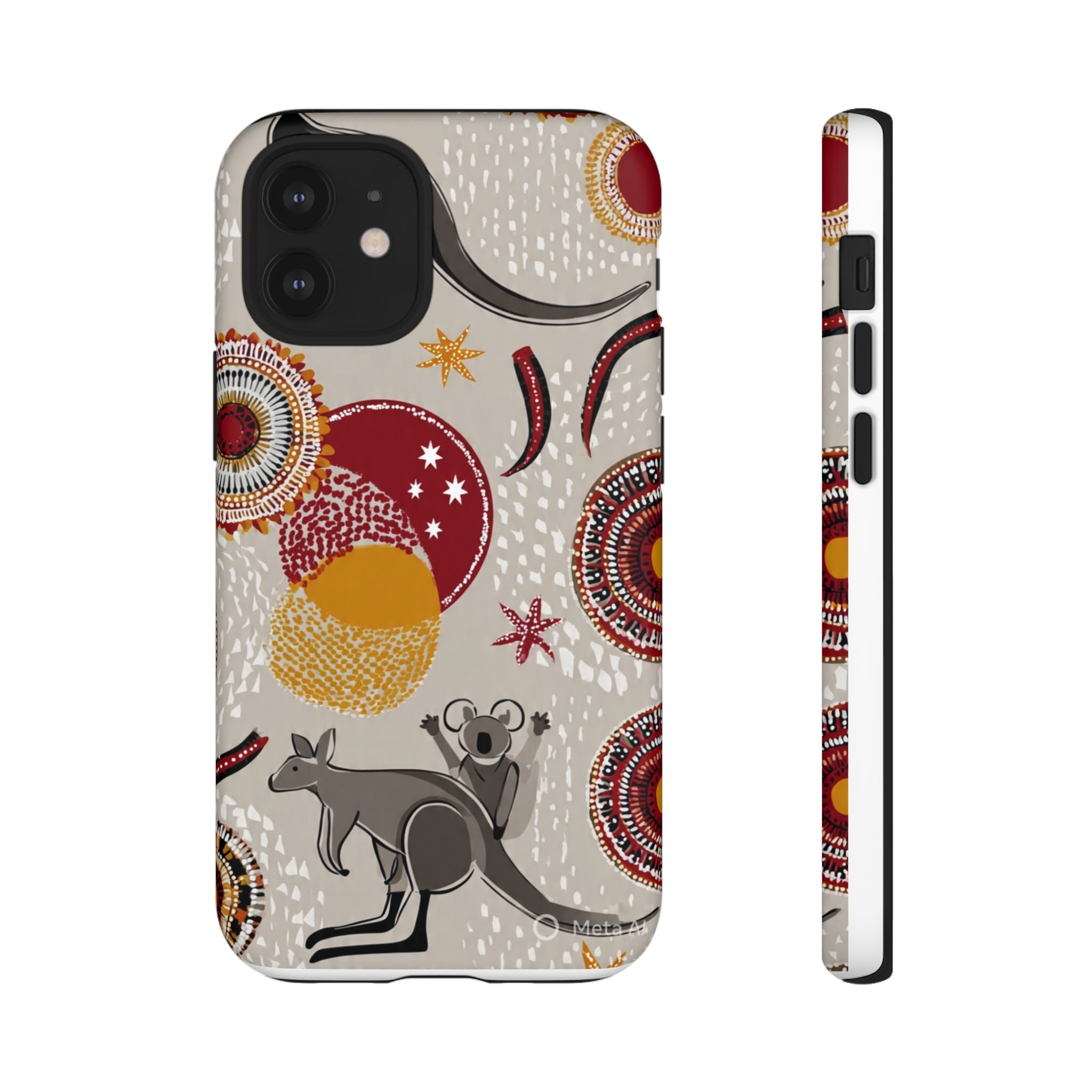 Kangaroo & Koala Aboriginal Dot Art Phone Case – Protective Tough Case