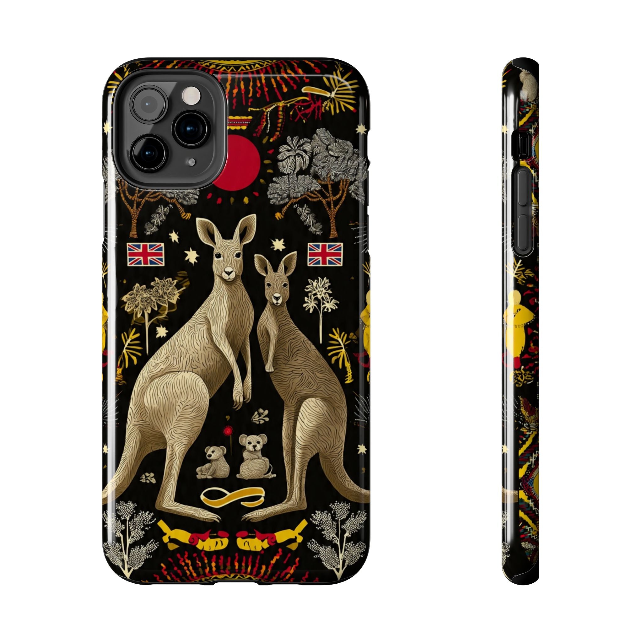 Australian Kangaroo Crest Tough Phone Case — Vintage Coat-of-Arms Design