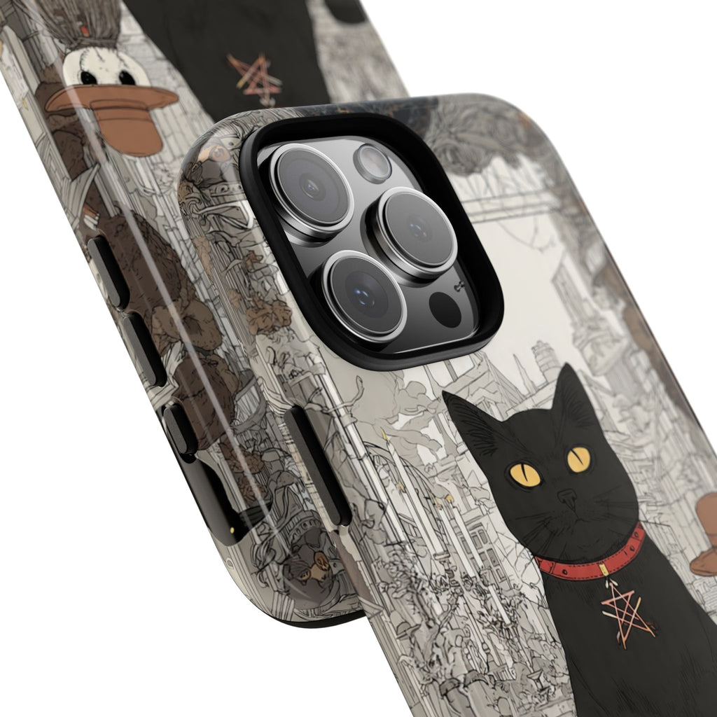 Witchy Black Cat Phone Case — Mystic Altar iPhone Cover