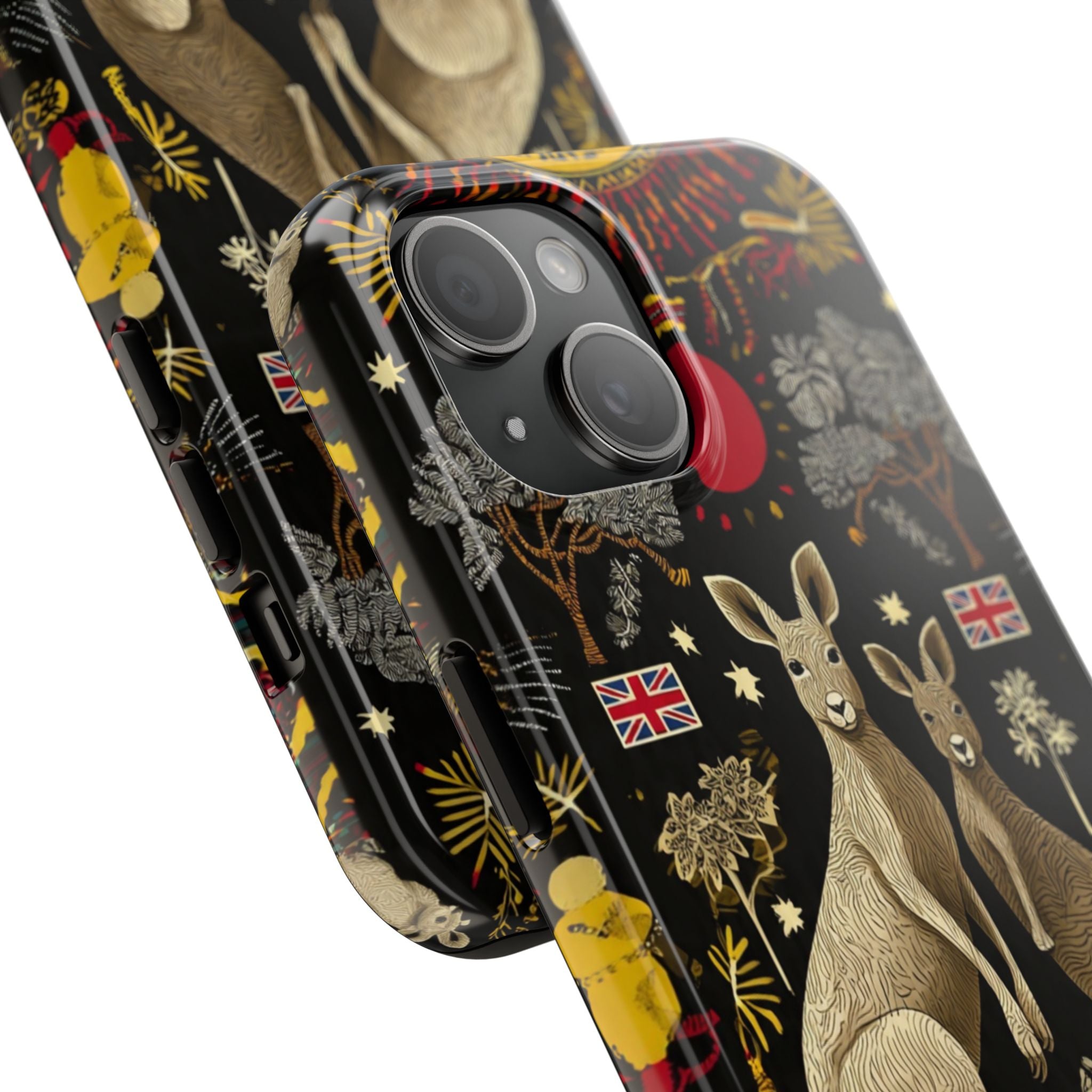 Australian Kangaroo Crest Tough Phone Case — Vintage Coat-of-Arms Design