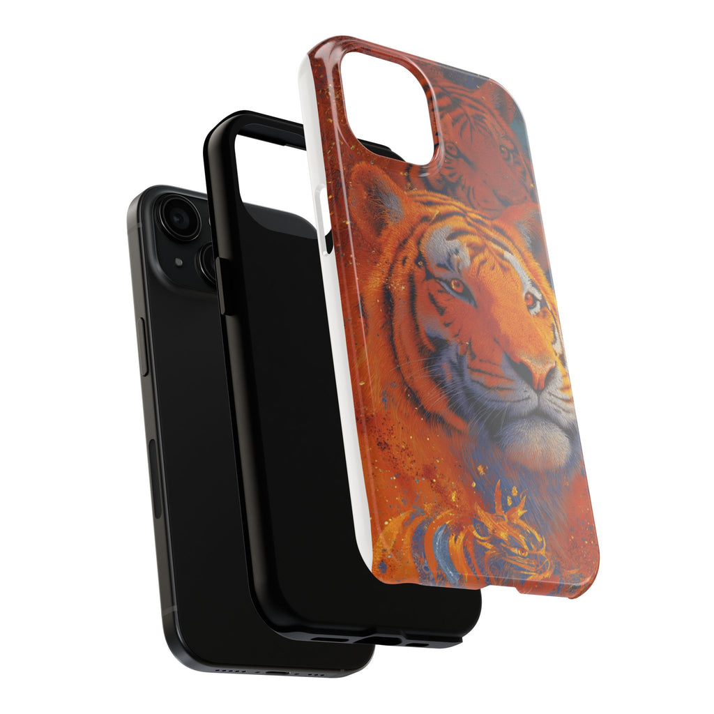 Tiger Portrait Tough Phone Case — Bold Orange Wildlife iPhone Protector