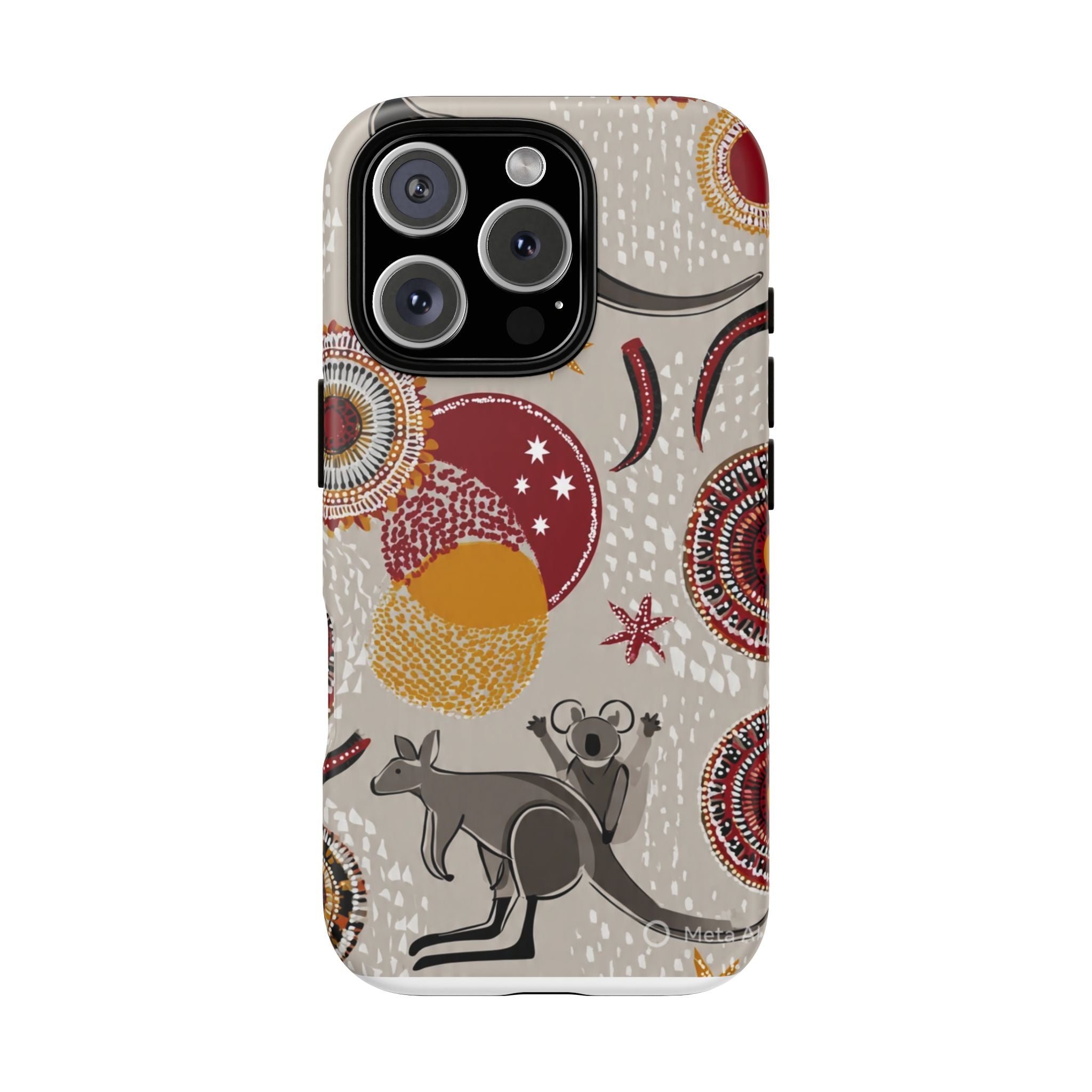 Kangaroo & Koala Aboriginal Dot Art Phone Case – Protective Tough Case