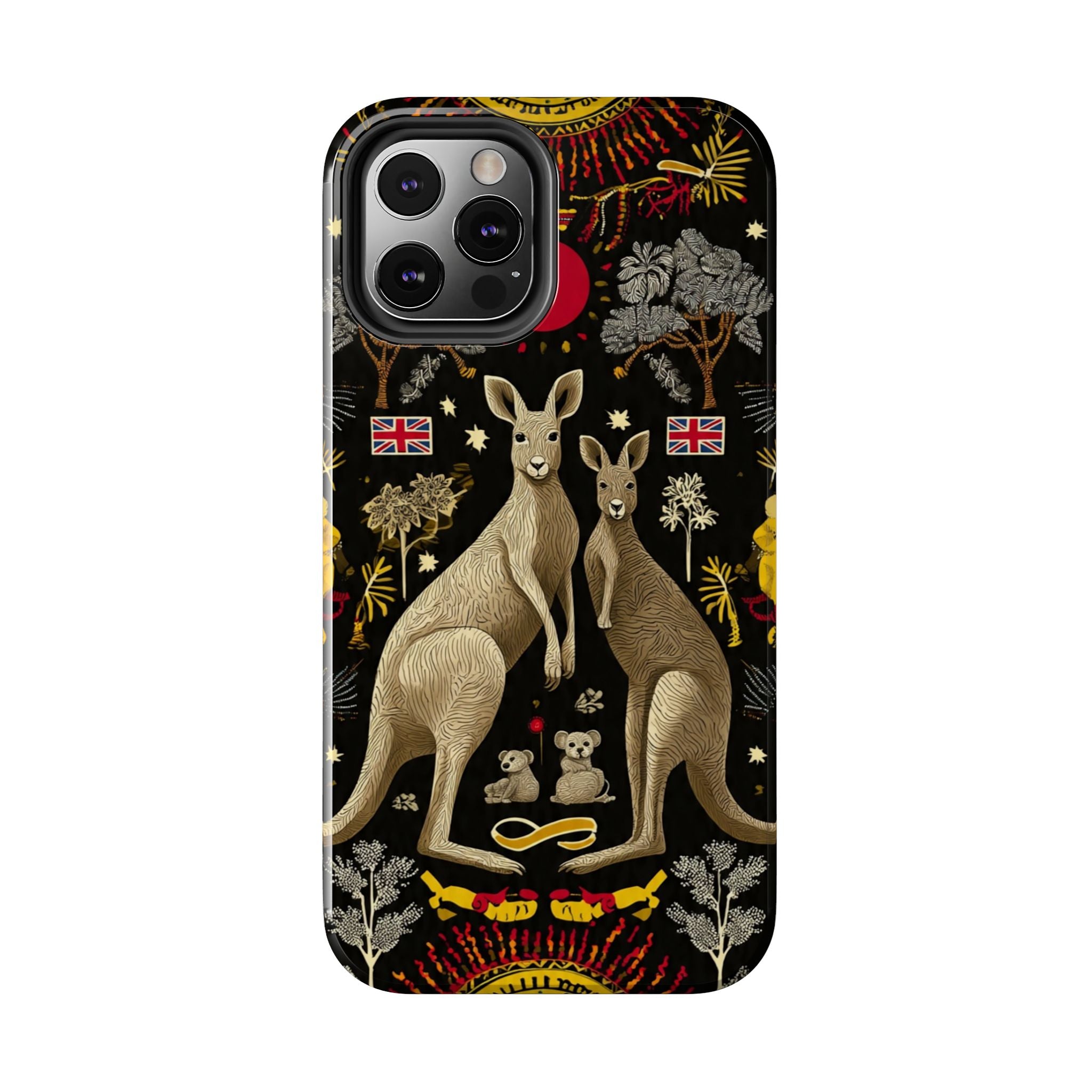Australian Kangaroo Crest Tough Phone Case — Vintage Coat-of-Arms Design
