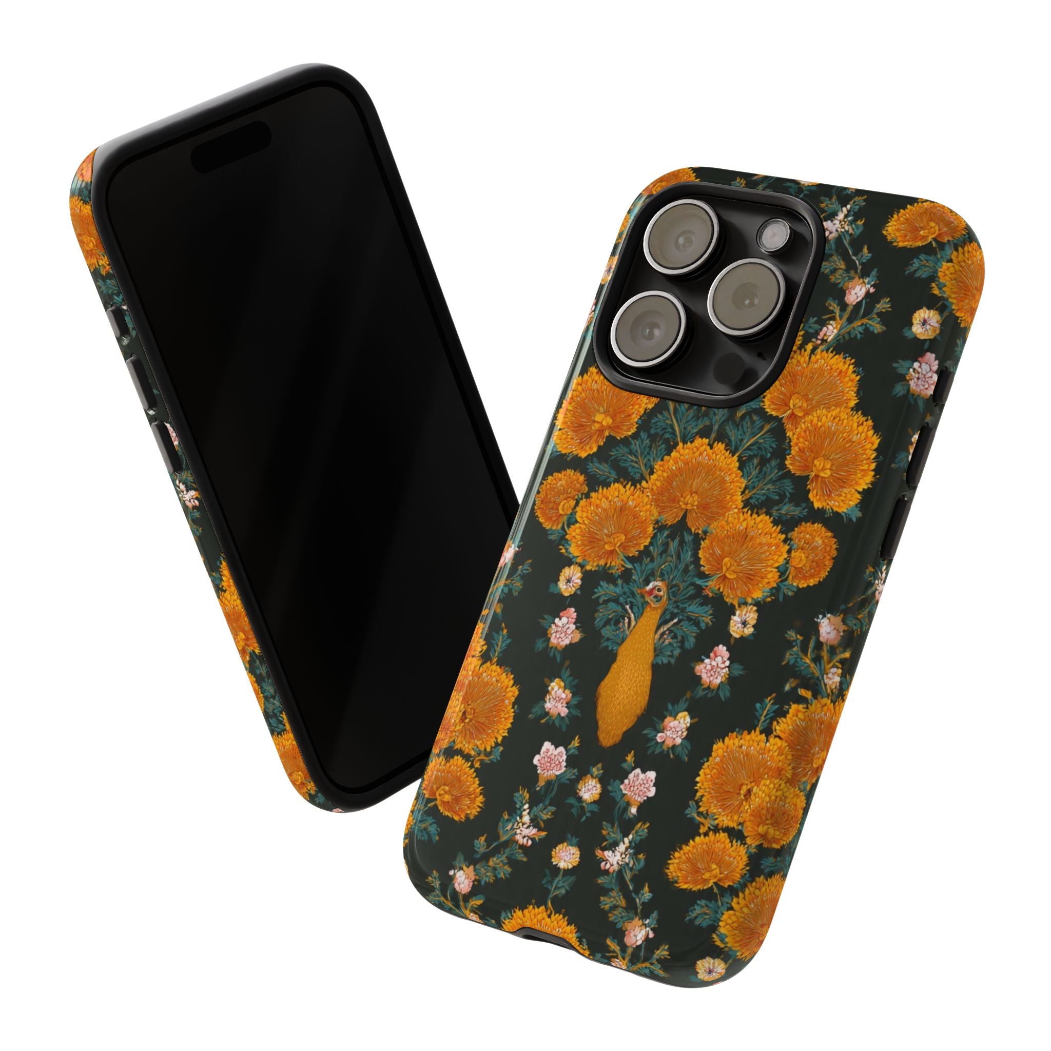 Marigold Mirror Phone Case — Floral Protective Phone Cover