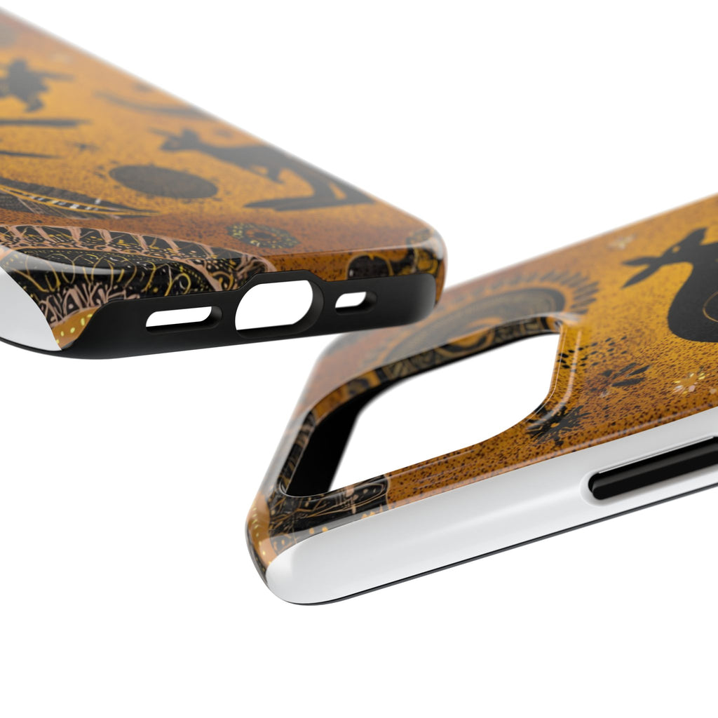 Kangaroo Boho Tough Phone Case — Australian Wildlife Protective Cover
