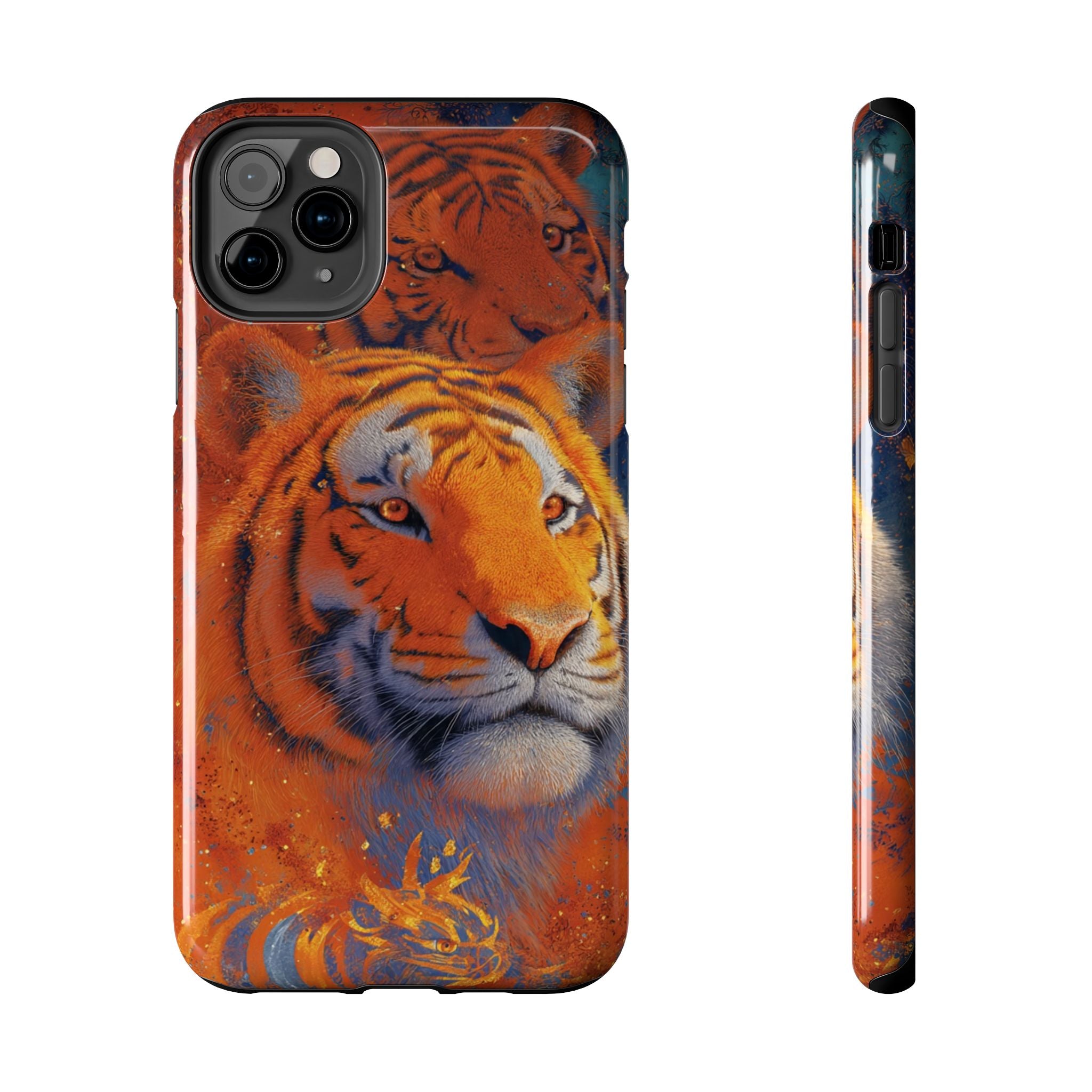Tiger Portrait Tough Phone Case — Bold Orange Wildlife iPhone Protector