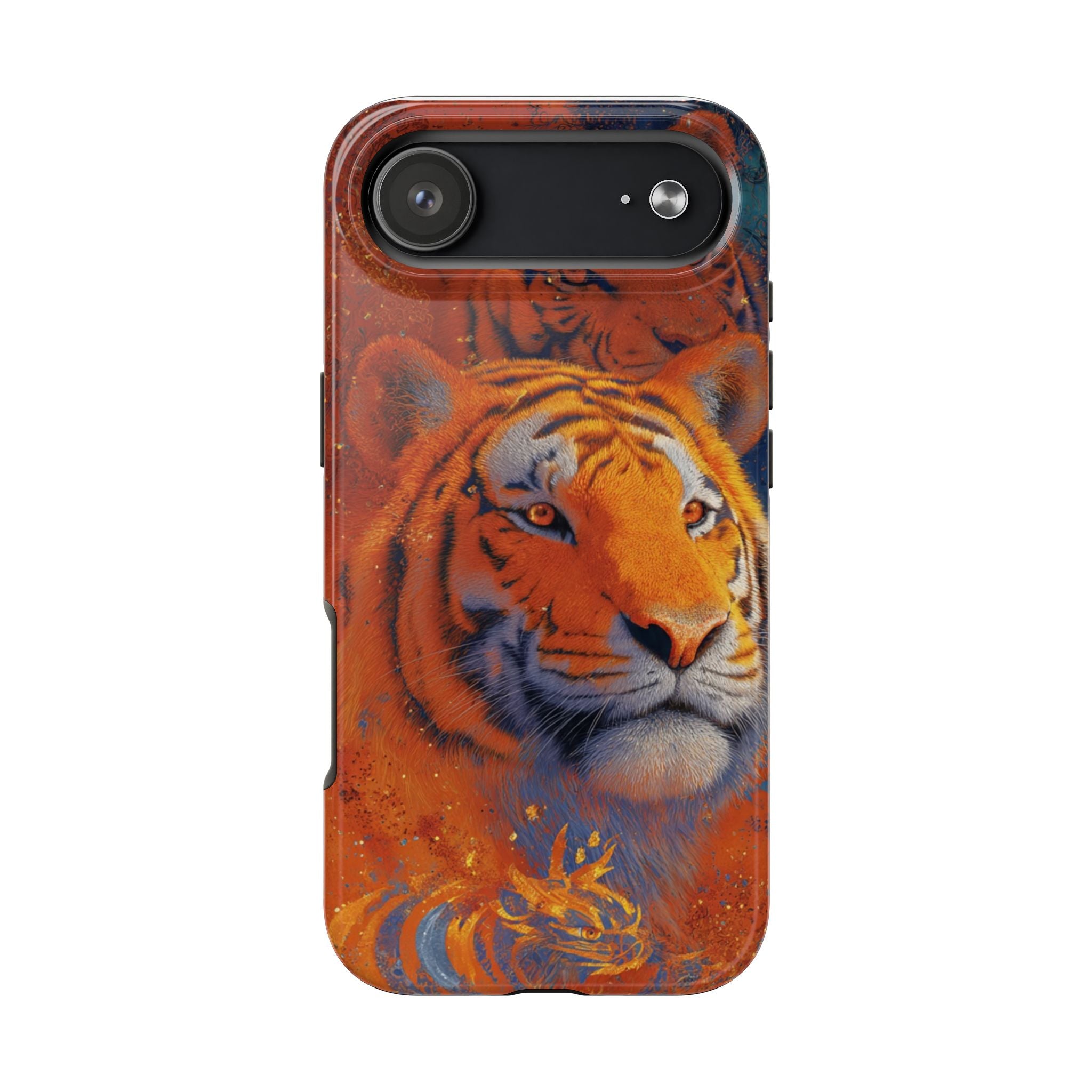 Tiger Portrait Tough Phone Case — Bold Orange Wildlife iPhone Protector