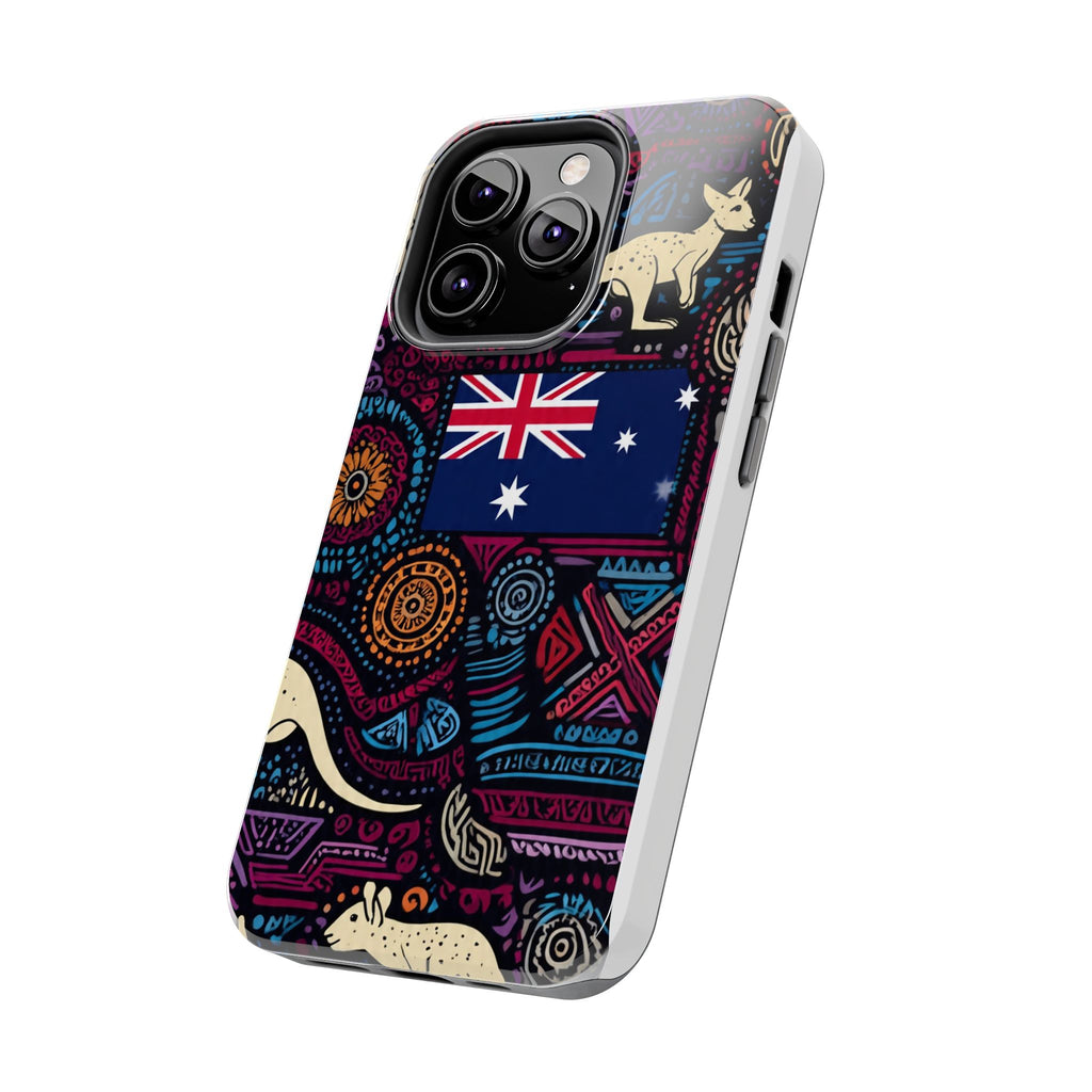 Australian Kangaroo Indigenous Pattern Phone Case — Tough Protective Cover
