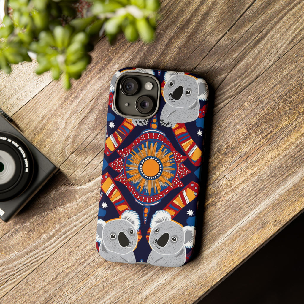 Koala Pattern Phone Case — Cute Indigenous-Inspired Design