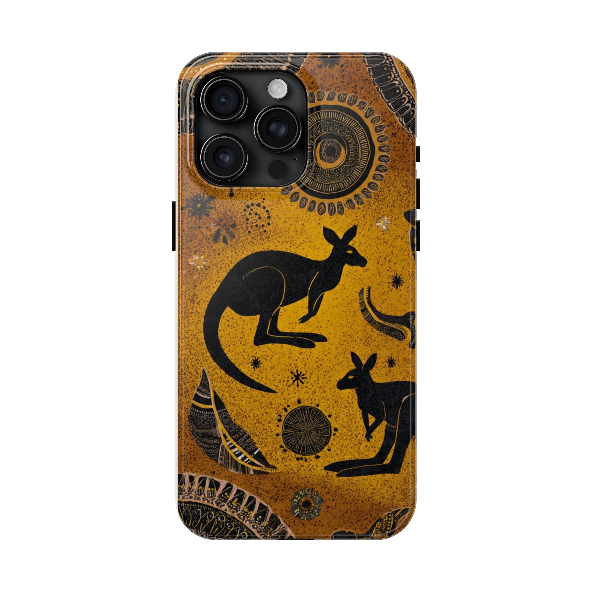 Kangaroo Boho Tough Phone Case — Australian Wildlife Protective Cover