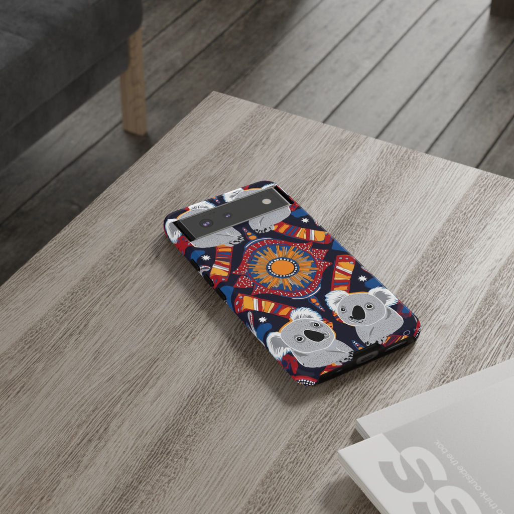 Koala Pattern Phone Case — Cute Indigenous-Inspired Design