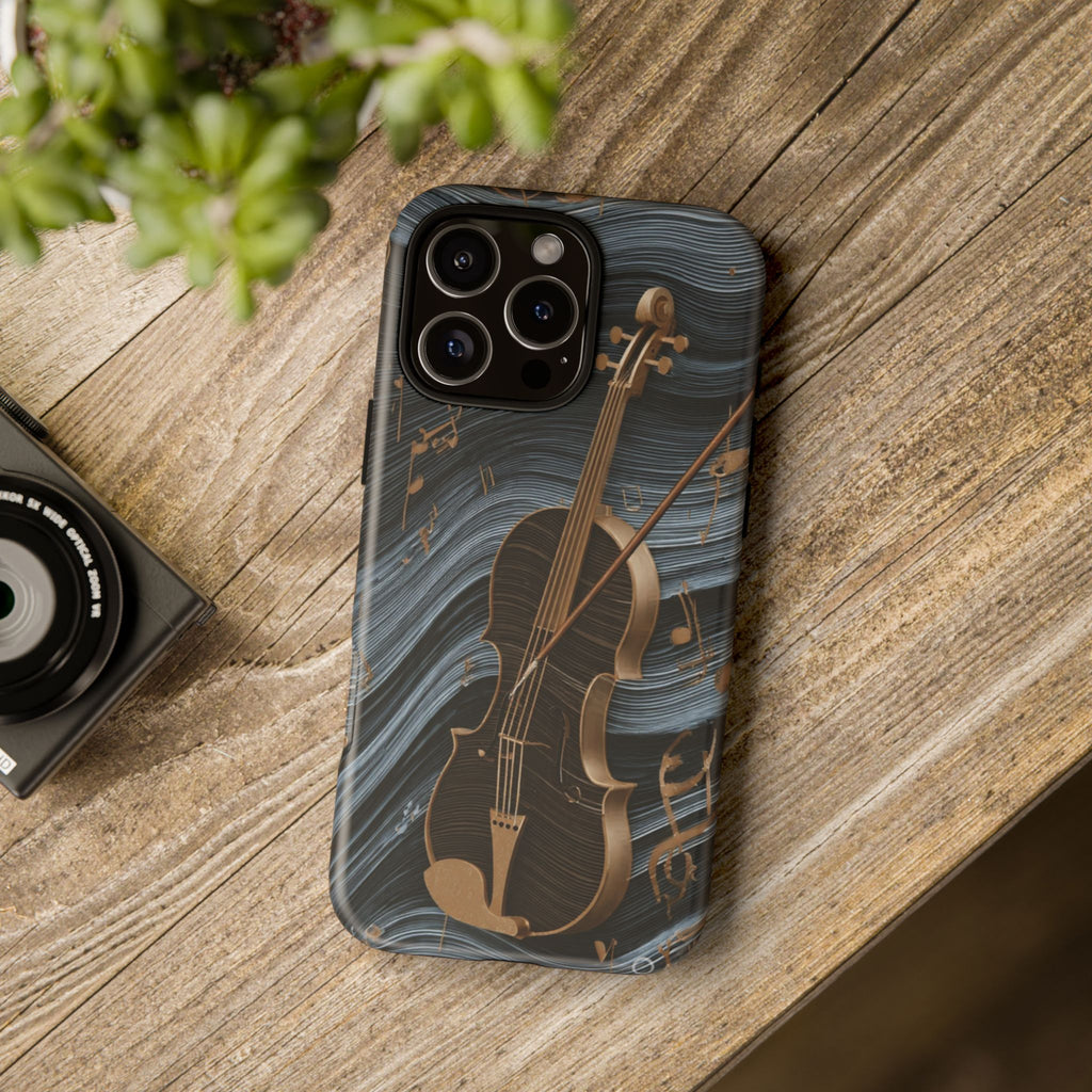 Violin Melody Tough Phone Case — Musical Instrument Art Protective Cover