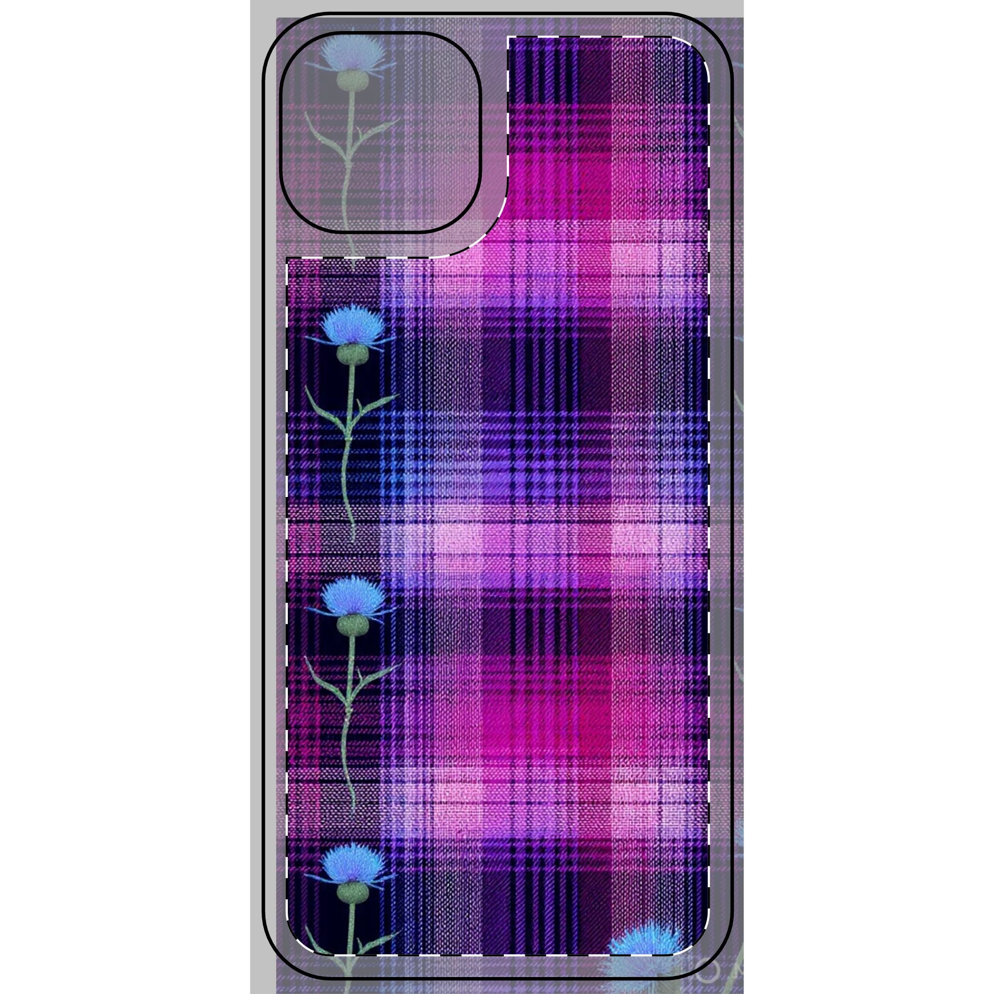 Tartan and Blue Thistle Phone Skin