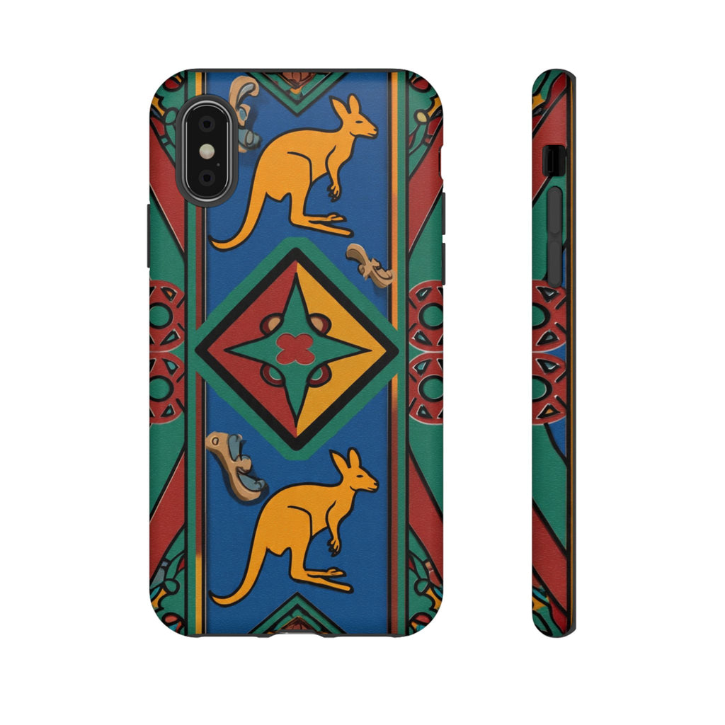 Kangaroo Tribal Pattern Tough Phone Case