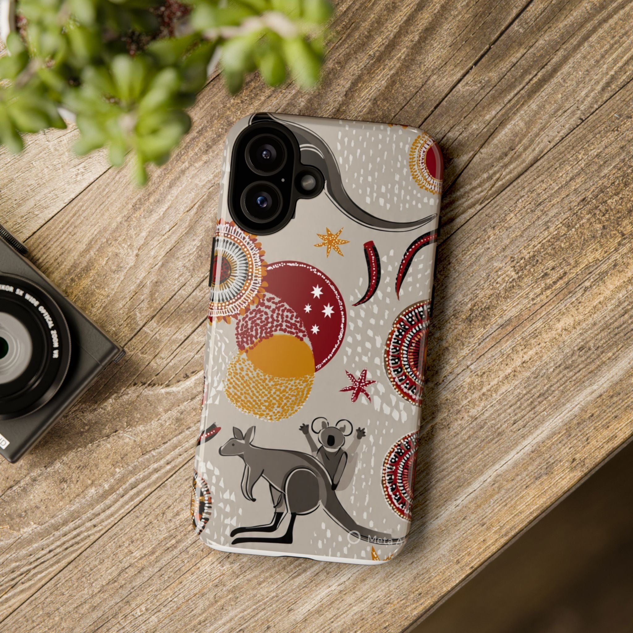 Kangaroo & Koala Aboriginal Dot Art Phone Case – Protective Tough Case
