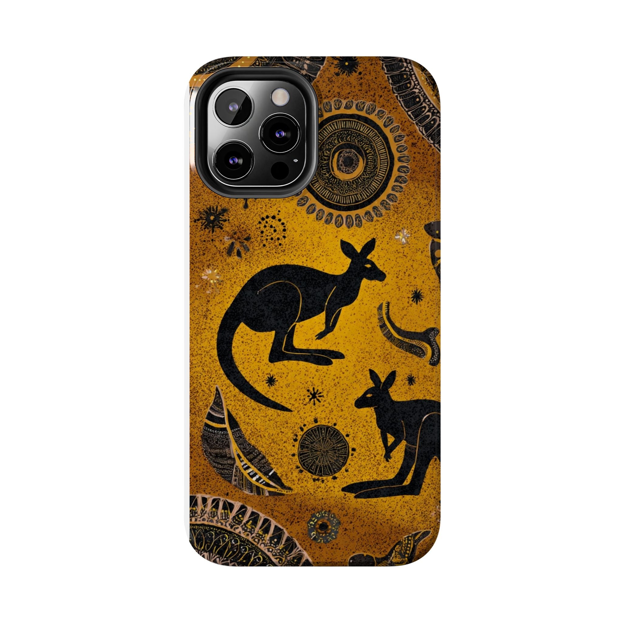 Kangaroo Boho Tough Phone Case — Australian Wildlife Protective Cover
