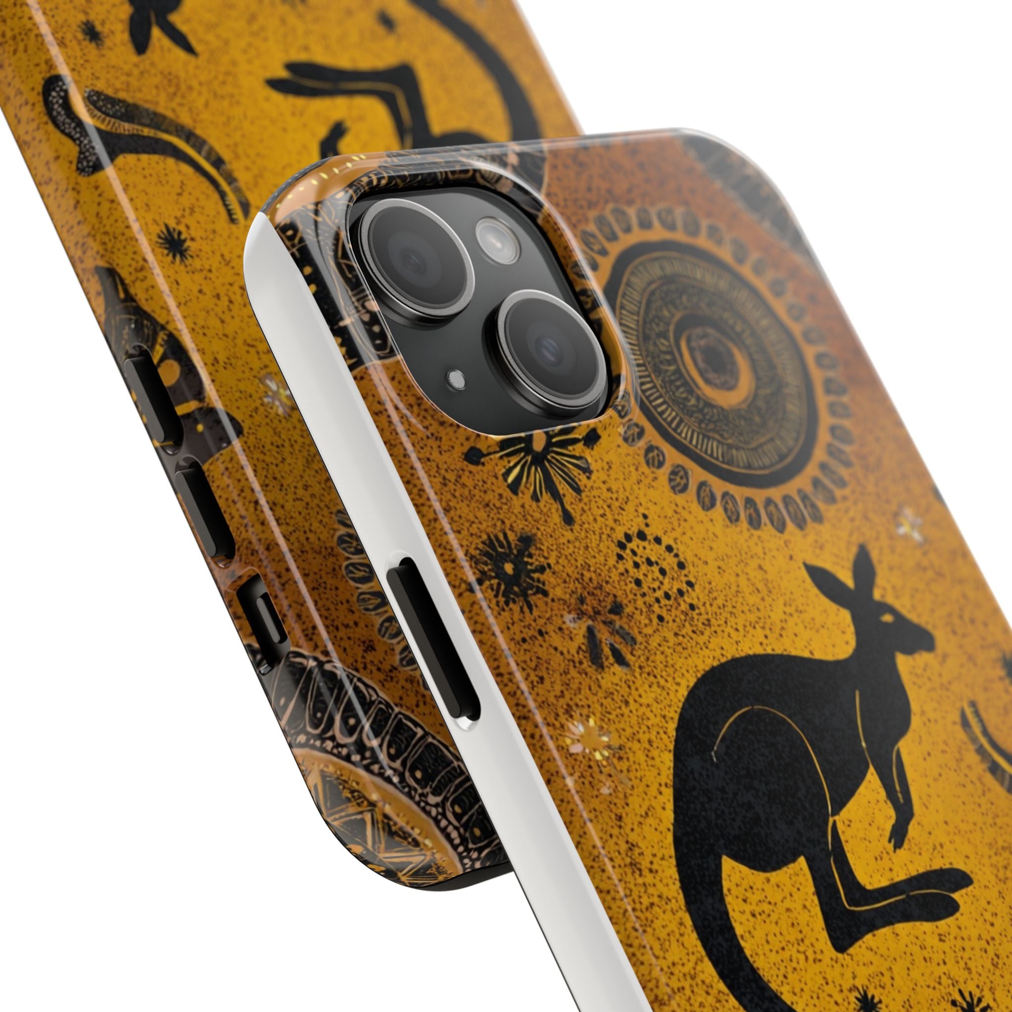 Kangaroo Boho Tough Phone Case — Australian Wildlife Protective Cover