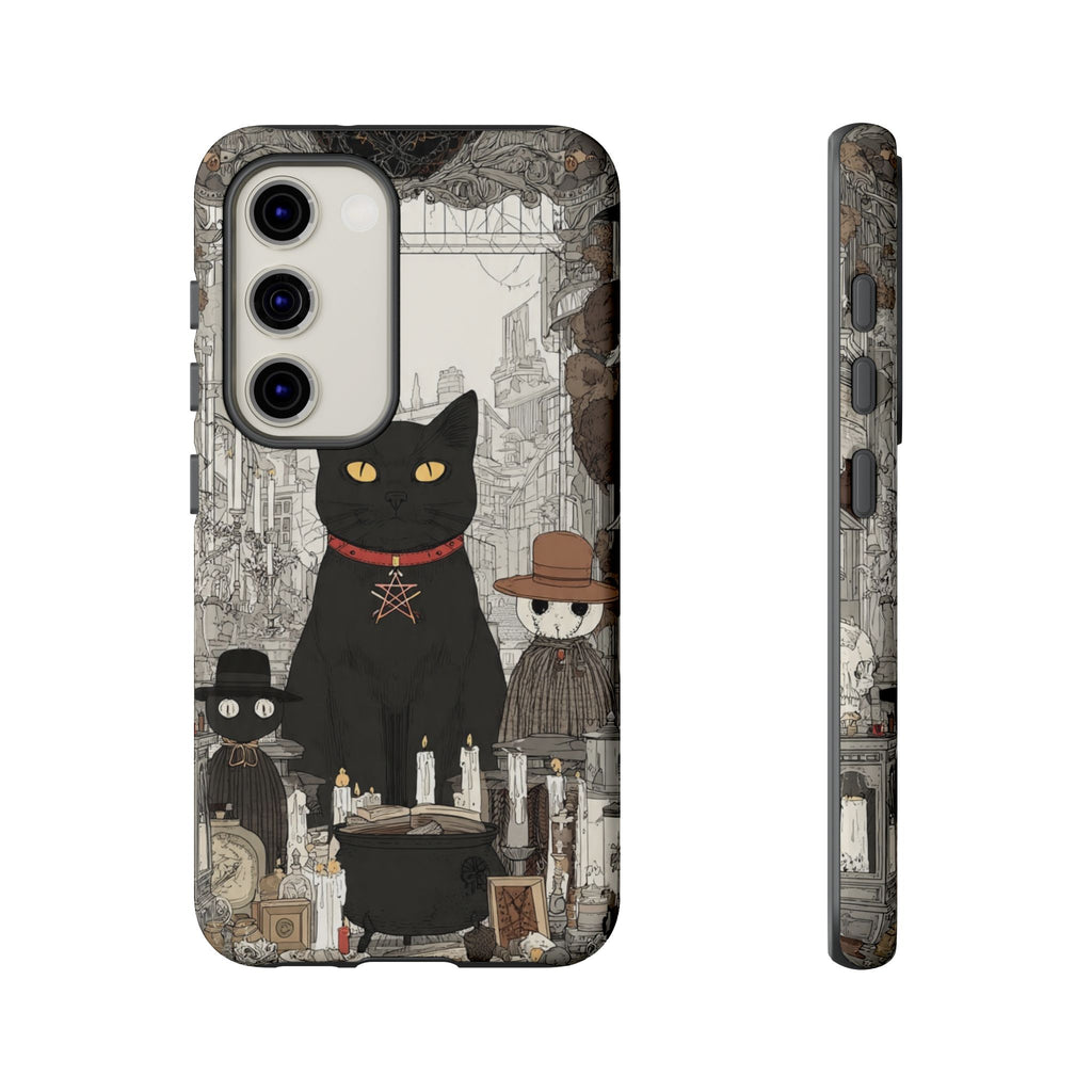 Witchy Black Cat Phone Case — Mystic Altar iPhone Cover