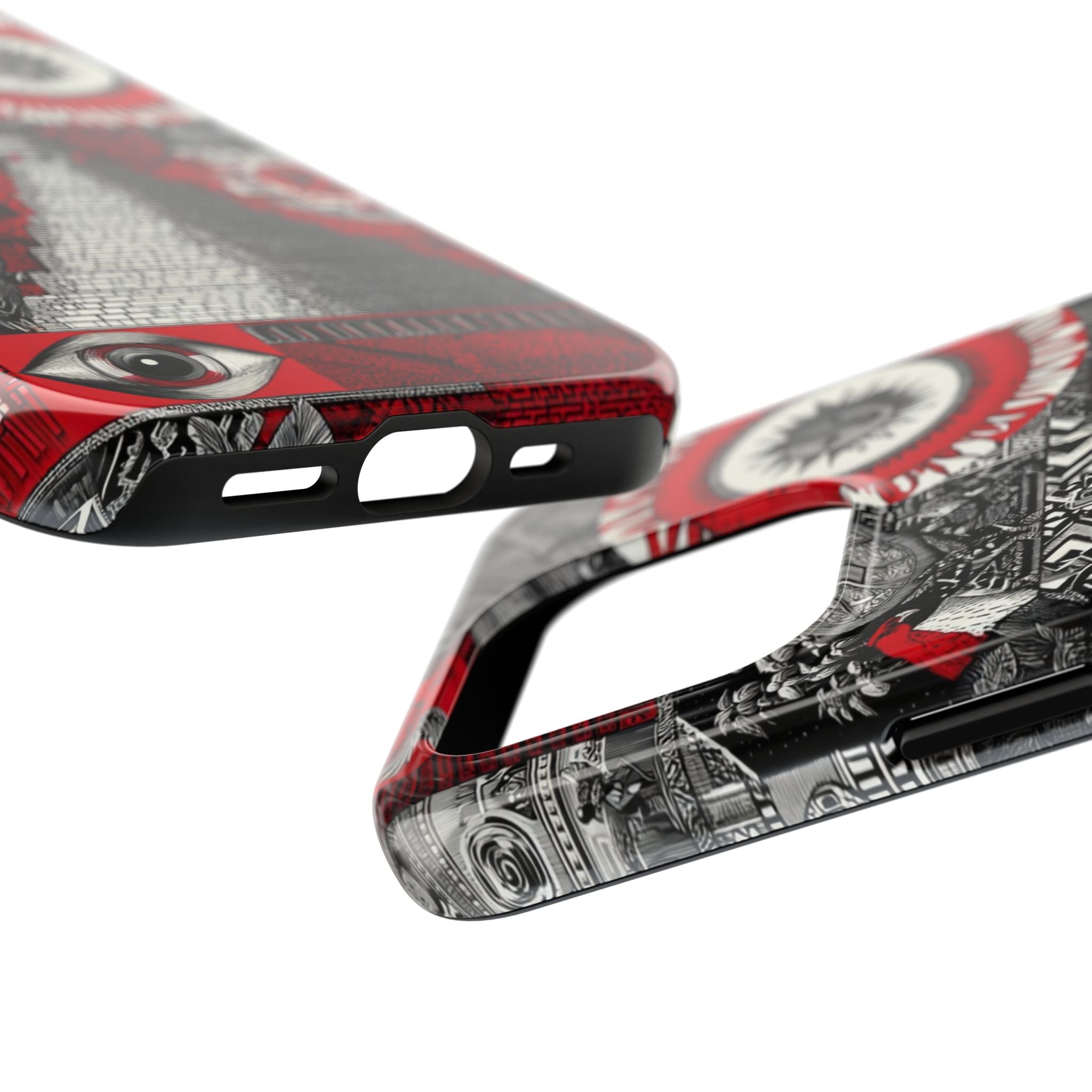 Tough Phone Case — Red Inca Pyramid Collage (Sun & Raven)