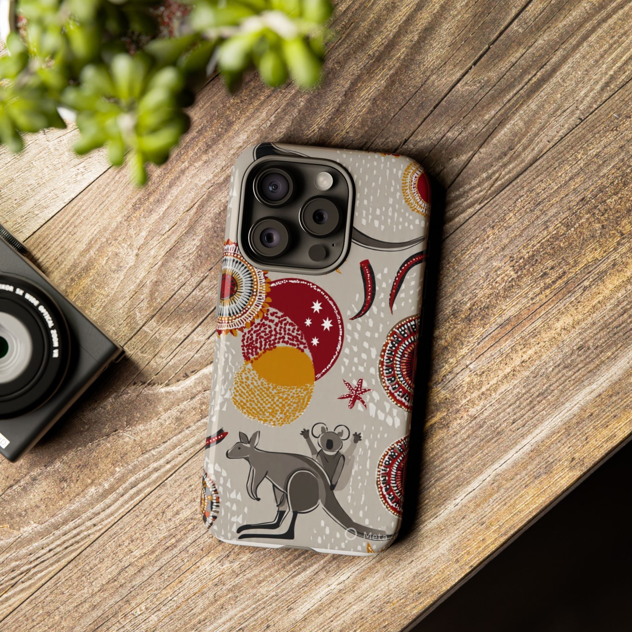 Kangaroo & Koala Aboriginal Dot Art Phone Case – Protective Tough Case