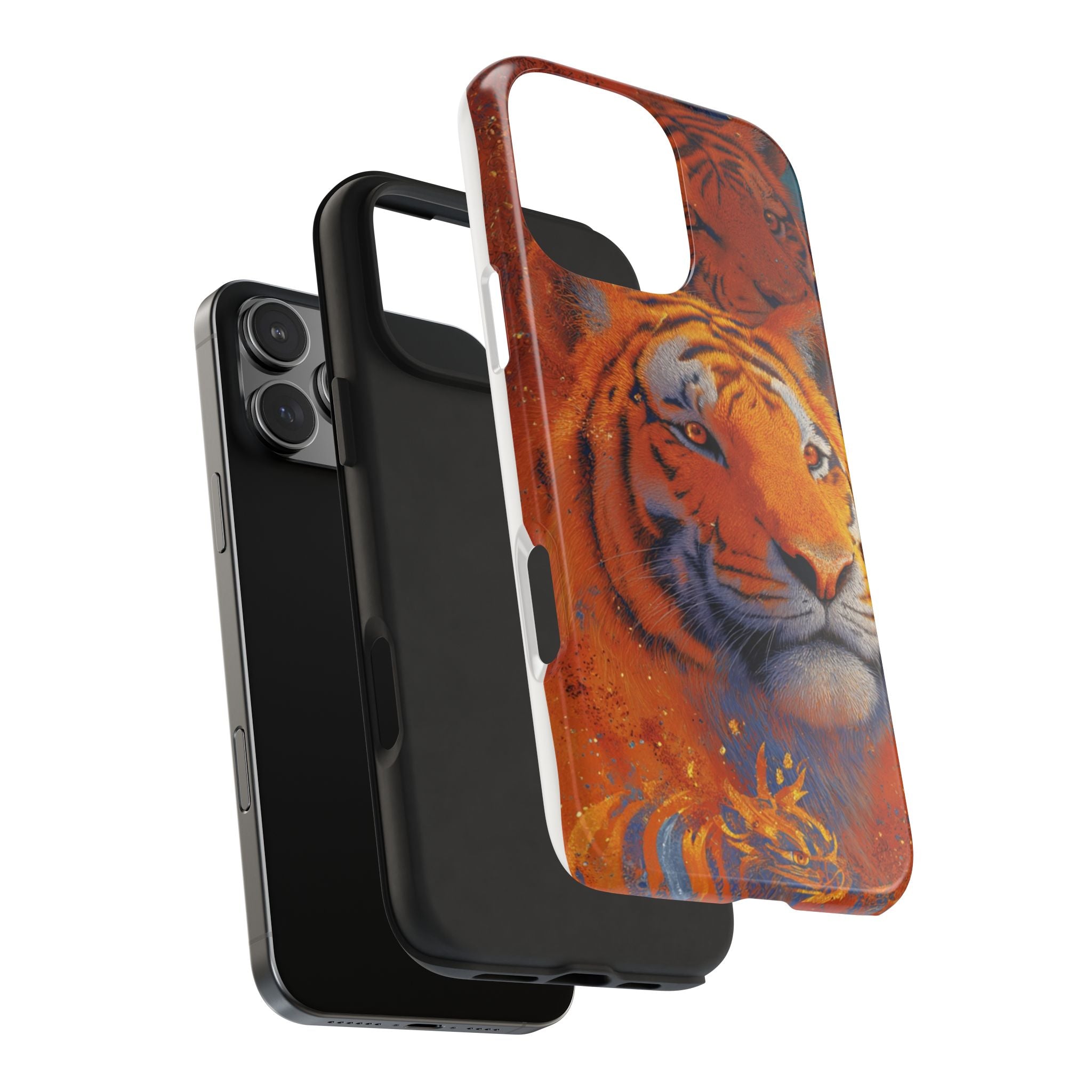 Tiger Portrait Tough Phone Case — Bold Orange Wildlife iPhone Protector