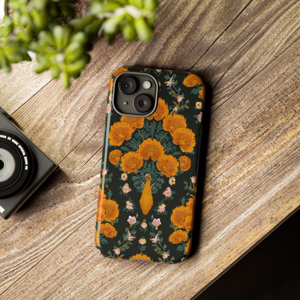 Marigold Mirror Phone Case — Floral Protective Phone Cover