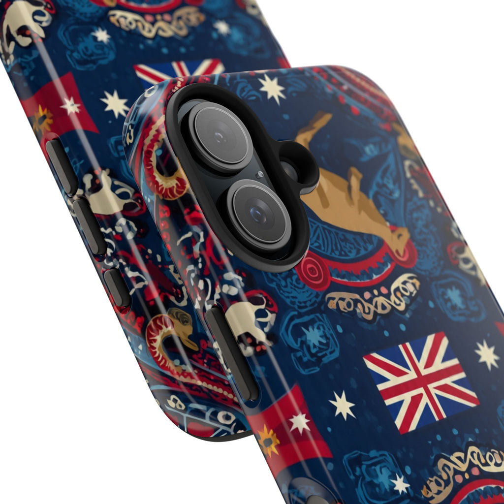 Australian Kangaroo Flag Tough Phone Case - Protective Patriotic iPhone Cover