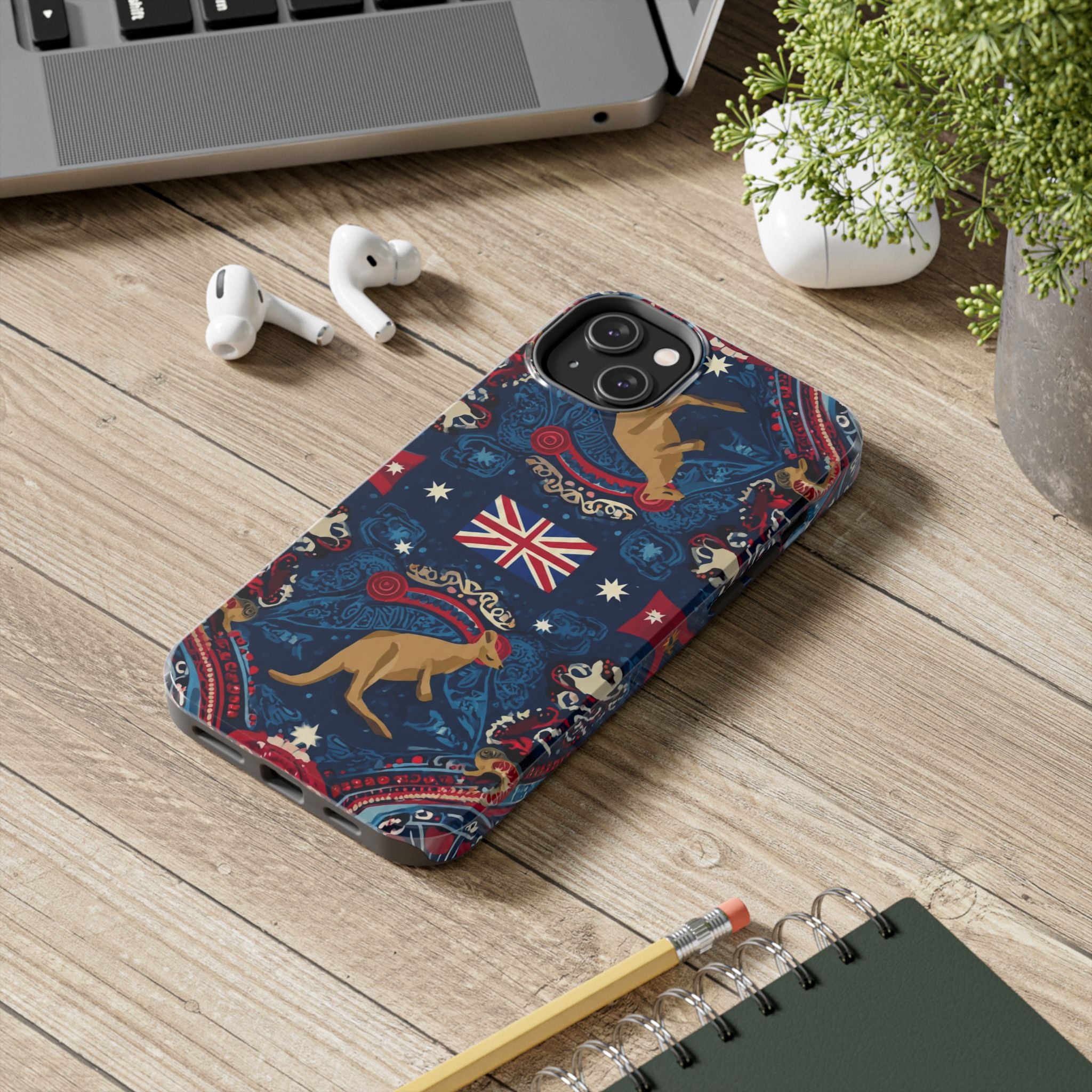 Australian Kangaroo Flag Tough Phone Case - Protective Patriotic iPhone Cover