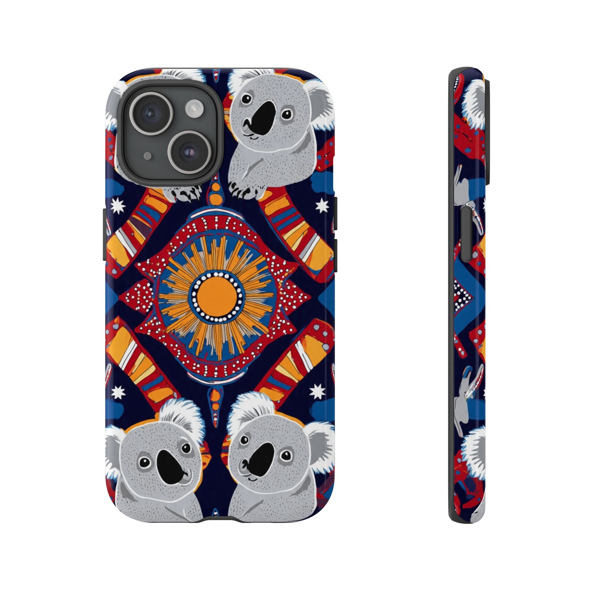 Koala Pattern Phone Case — Cute Indigenous-Inspired Design