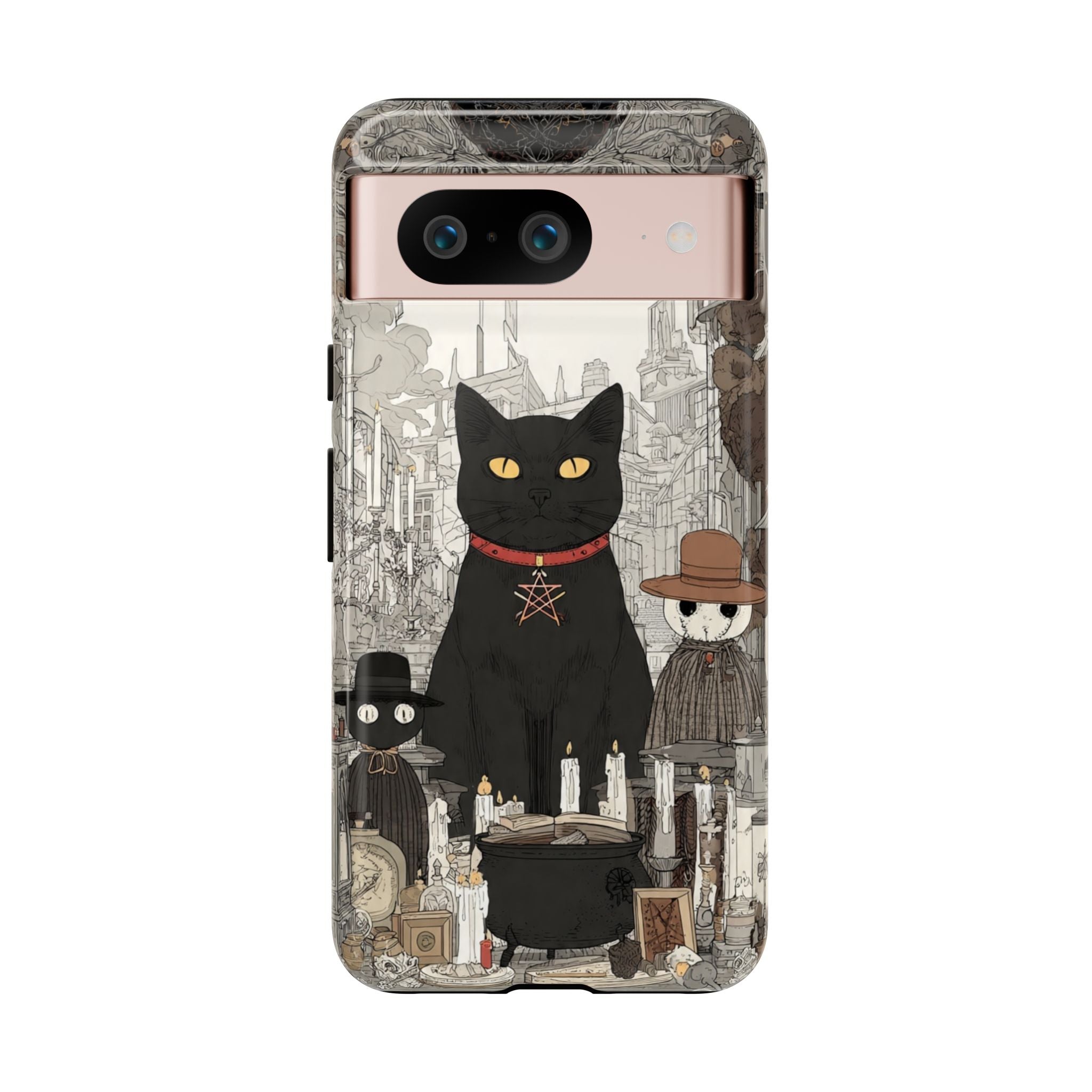 Witchy Black Cat Phone Case — Mystic Altar iPhone Cover