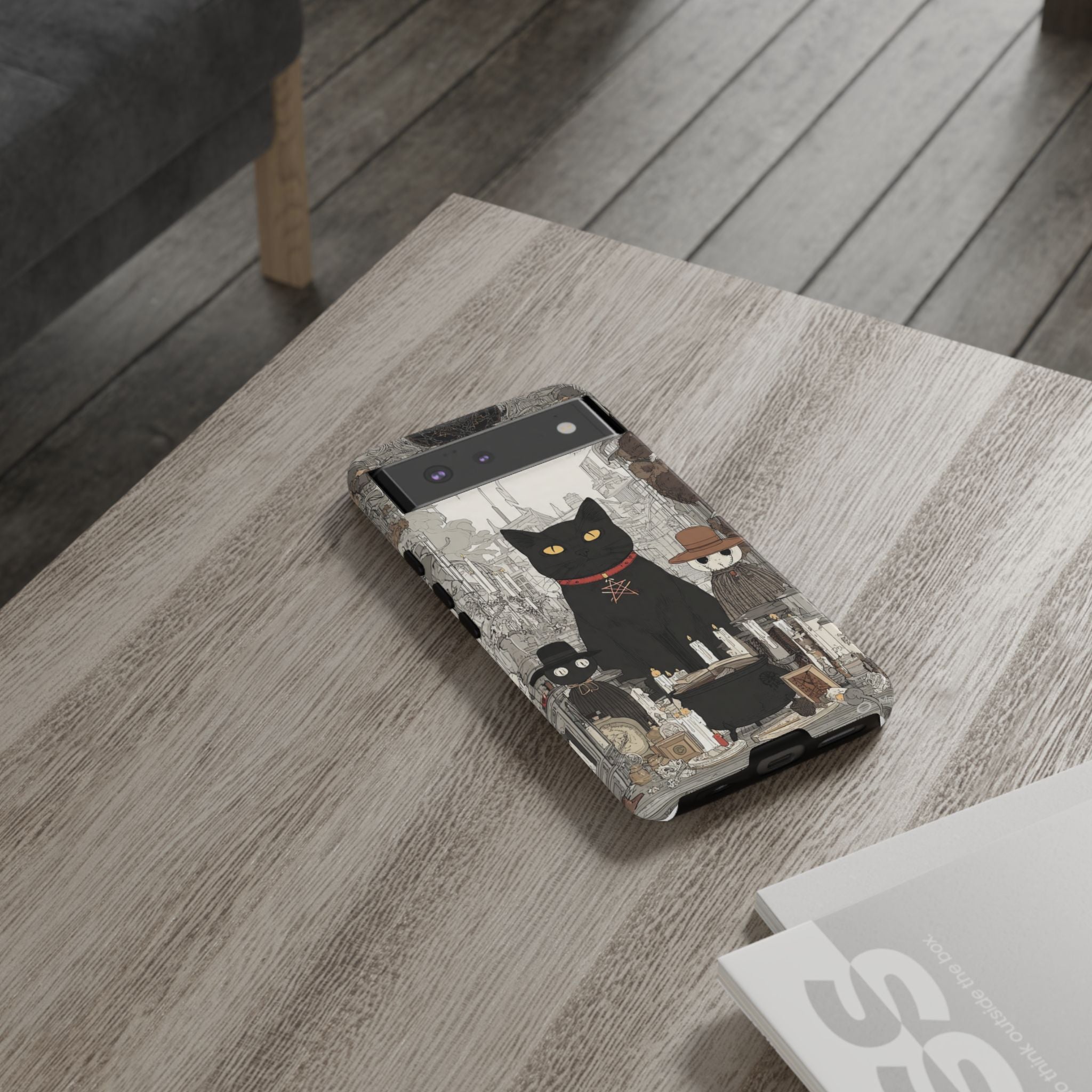 Witchy Black Cat Phone Case — Mystic Altar iPhone Cover