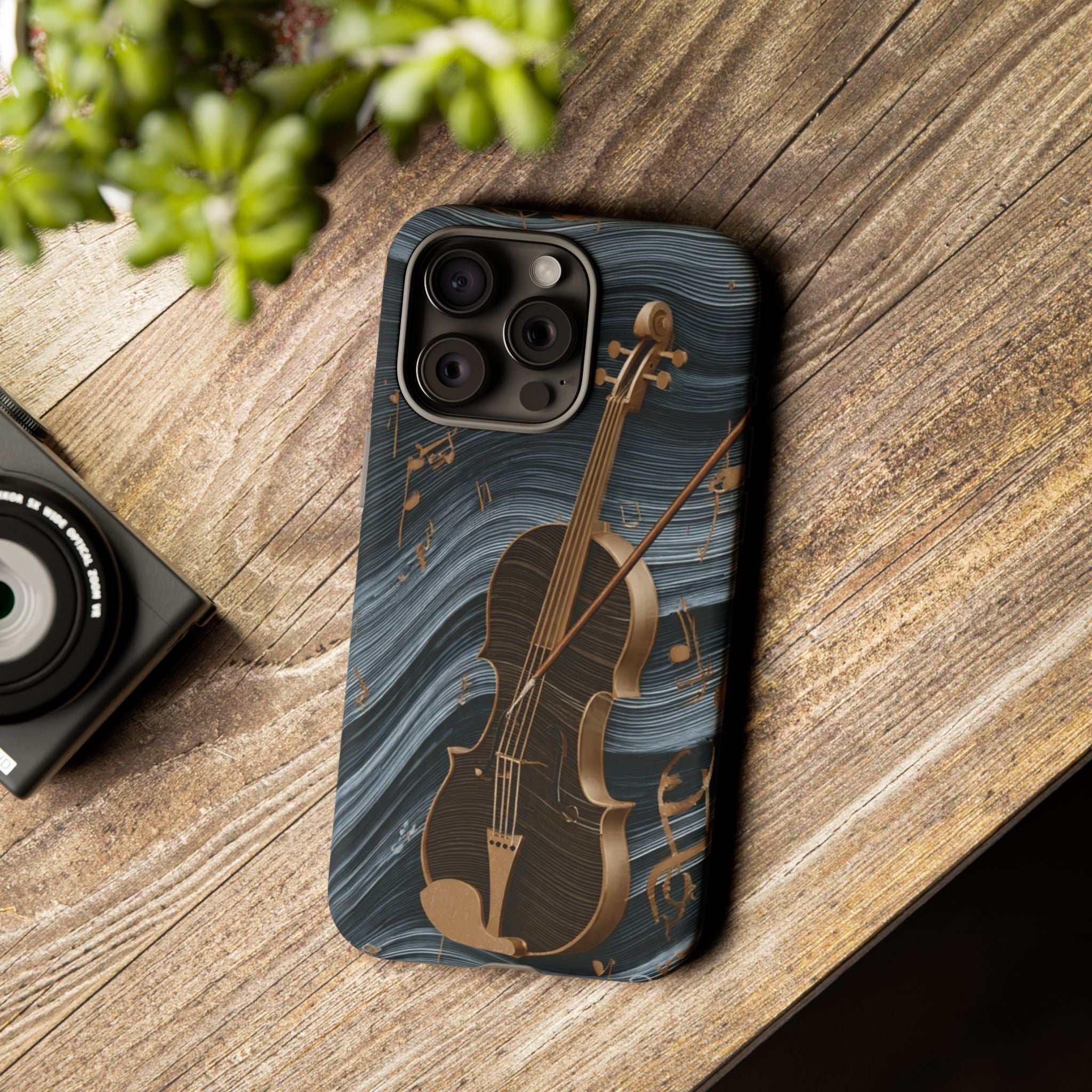 Violin Melody Tough Phone Case — Musical Instrument Art Protective Cover
