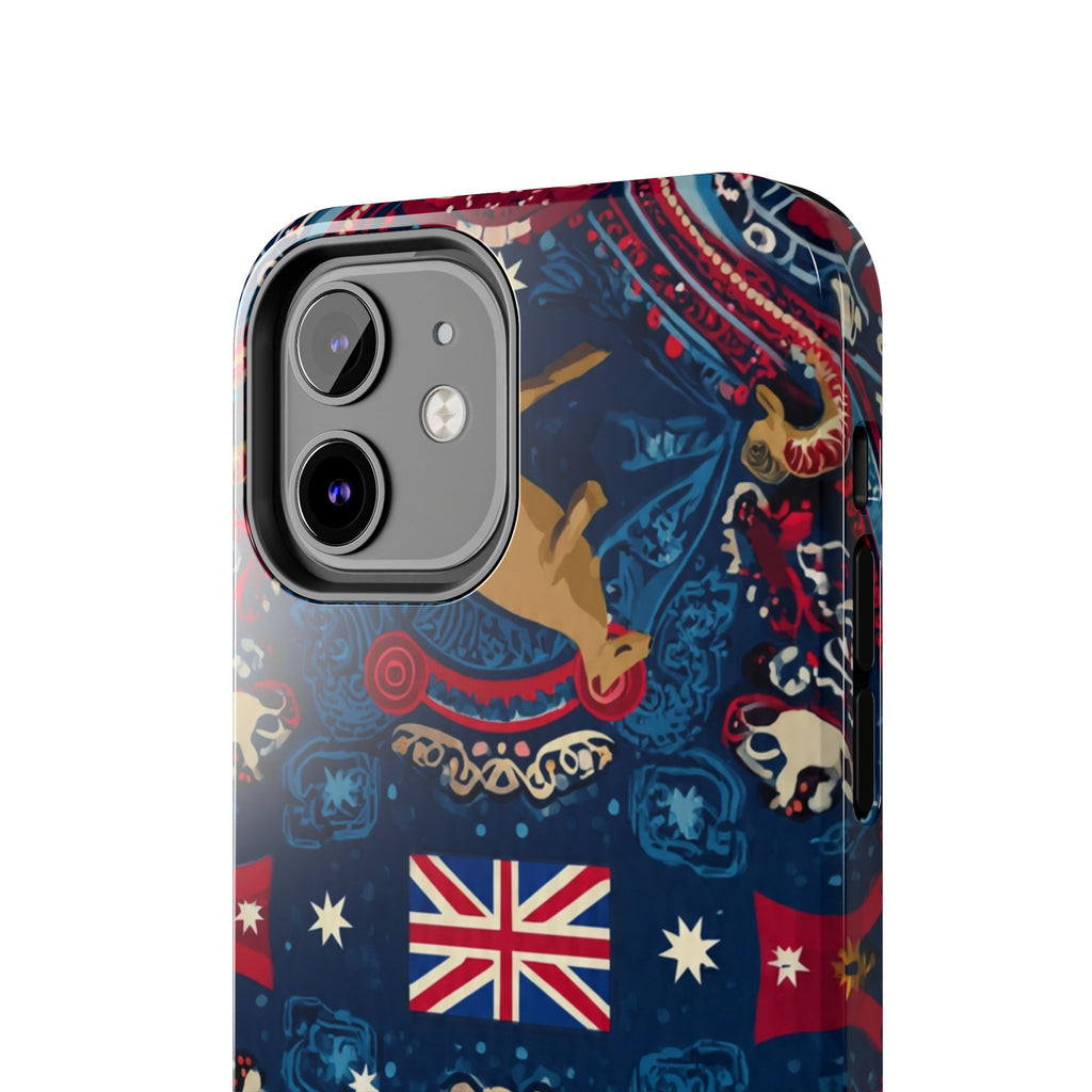 Australian Kangaroo Flag Tough Phone Case - Protective Patriotic iPhone Cover
