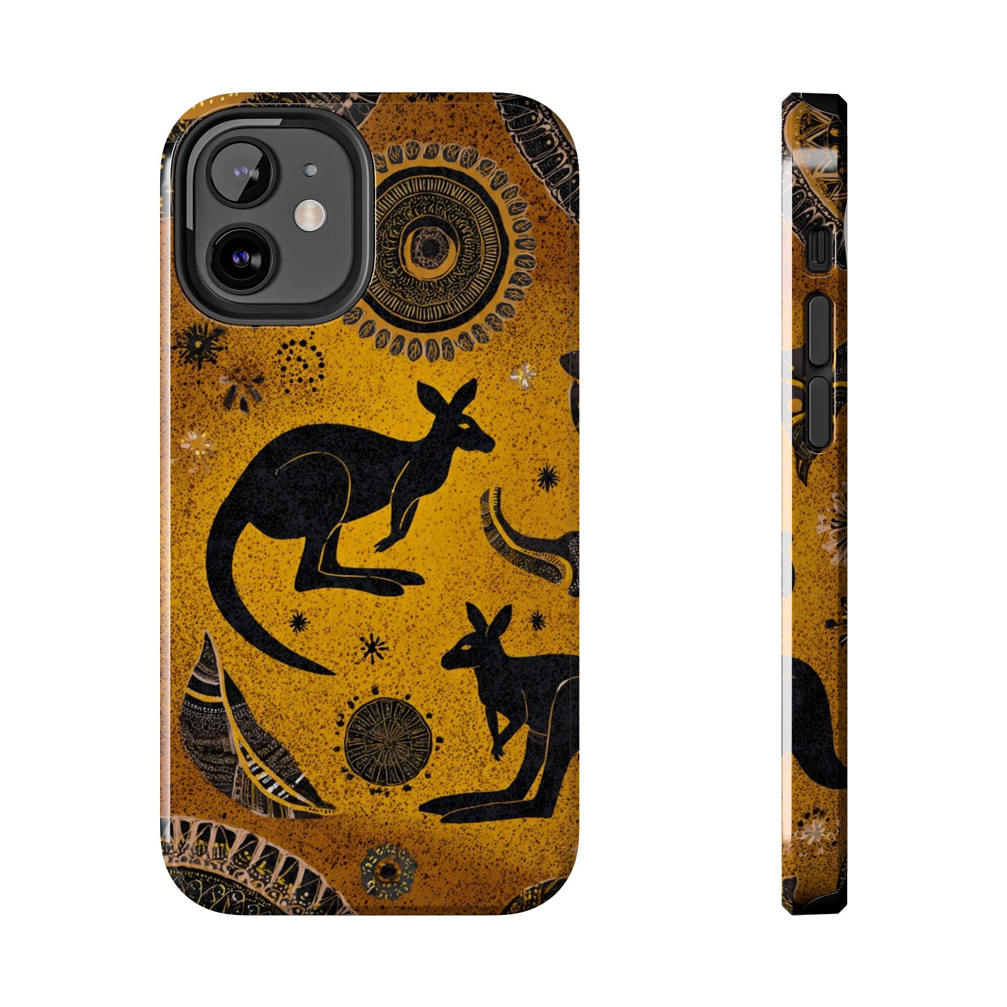 Kangaroo Boho Tough Phone Case — Australian Wildlife Protective Cover