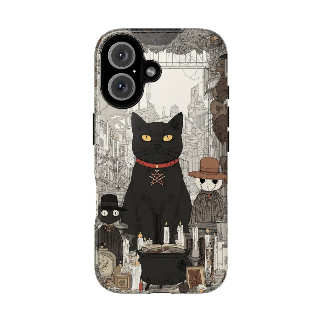 Witchy Black Cat Phone Case — Mystic Altar iPhone Cover