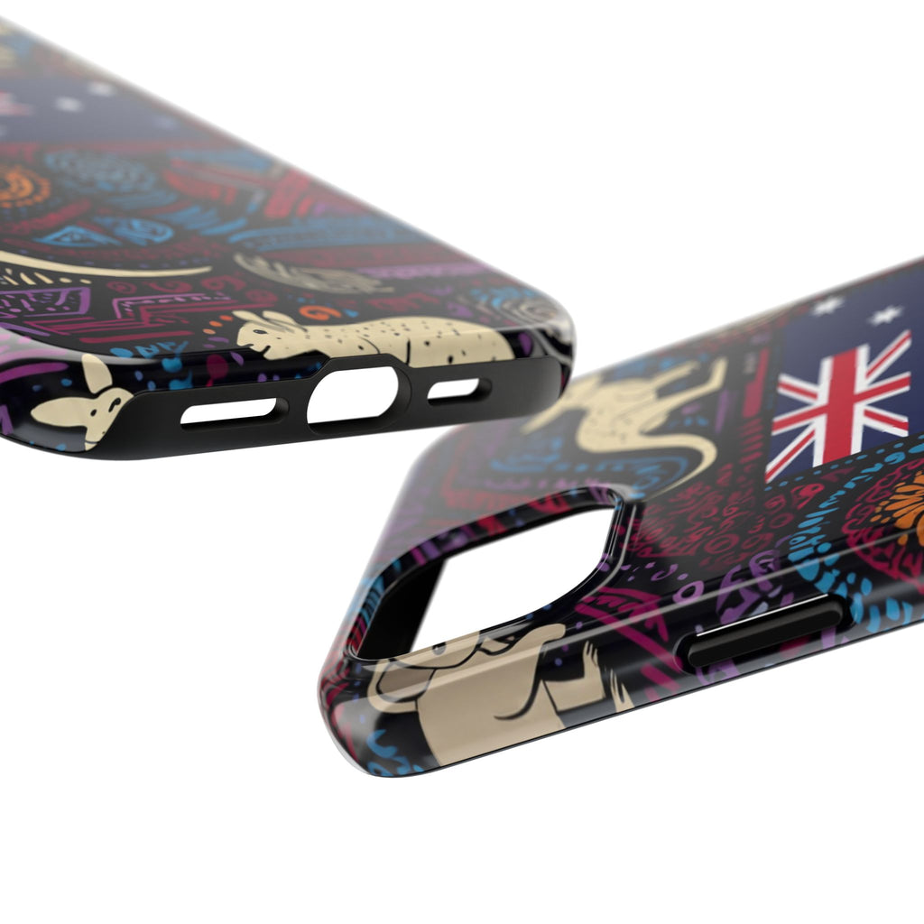 Australian Kangaroo Indigenous Pattern Phone Case — Tough Protective Cover