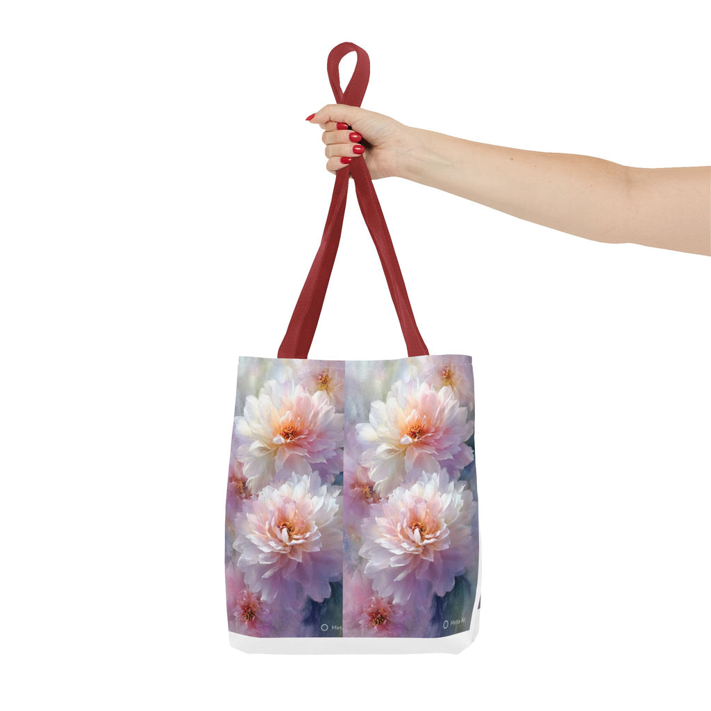 Floral Peony Tote Bag — Watercolor Pastel Bloom AOP Tote