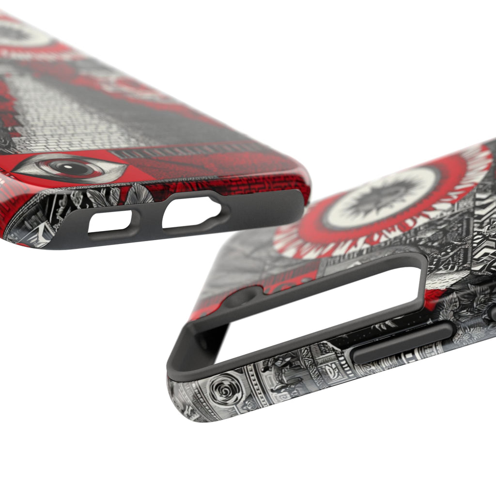 Tough Phone Case — Red Inca Pyramid Collage (Sun & Raven)