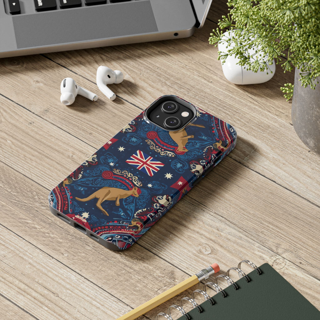 Australian Kangaroo Flag Tough Phone Case - Protective Patriotic iPhone Cover