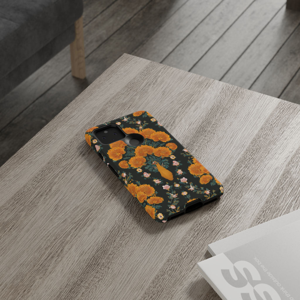 Marigold Mirror Phone Case — Floral Protective Phone Cover