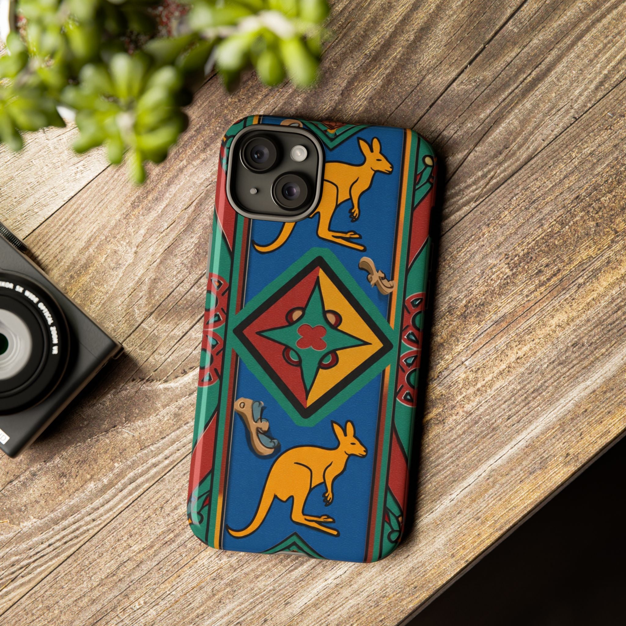 Kangaroo Tribal Pattern Tough Phone Case
