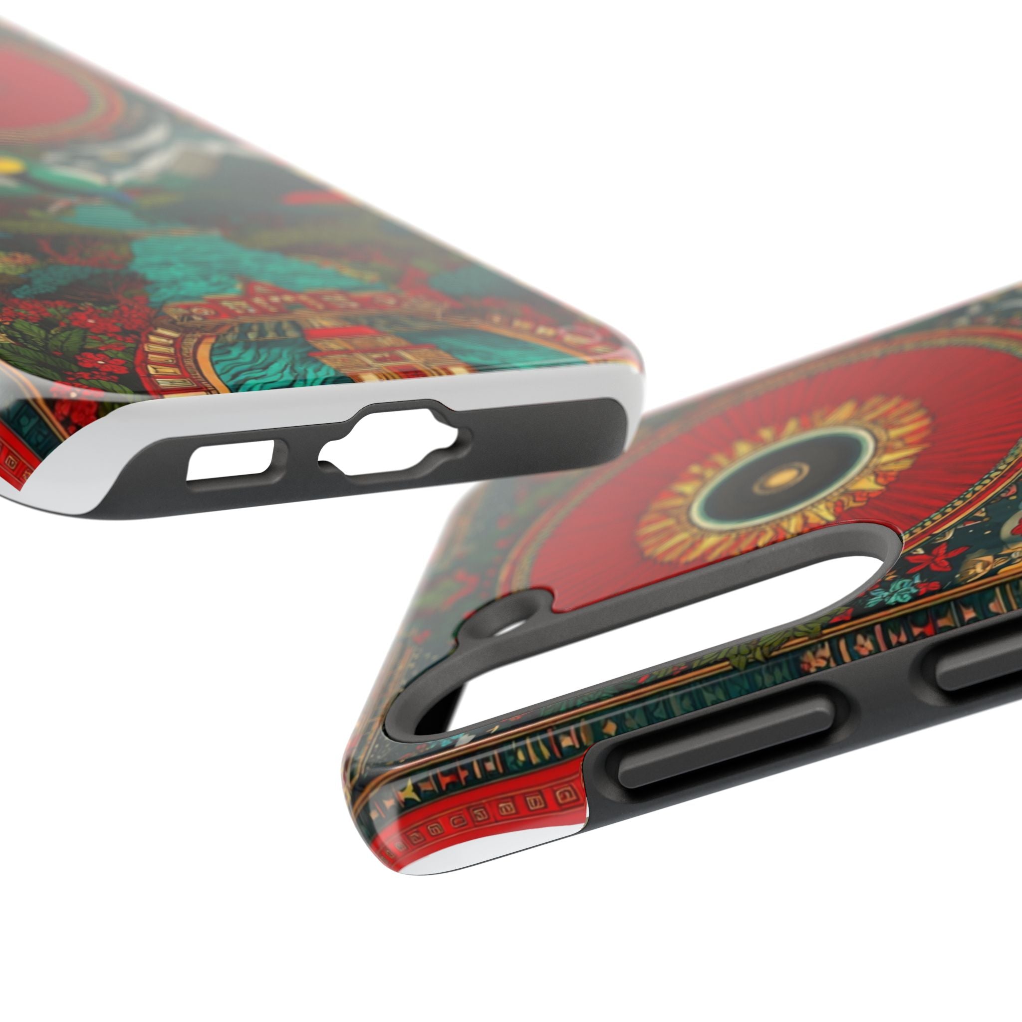 Tough Phone Case — Vibrant Tropical Mountain Bird Design