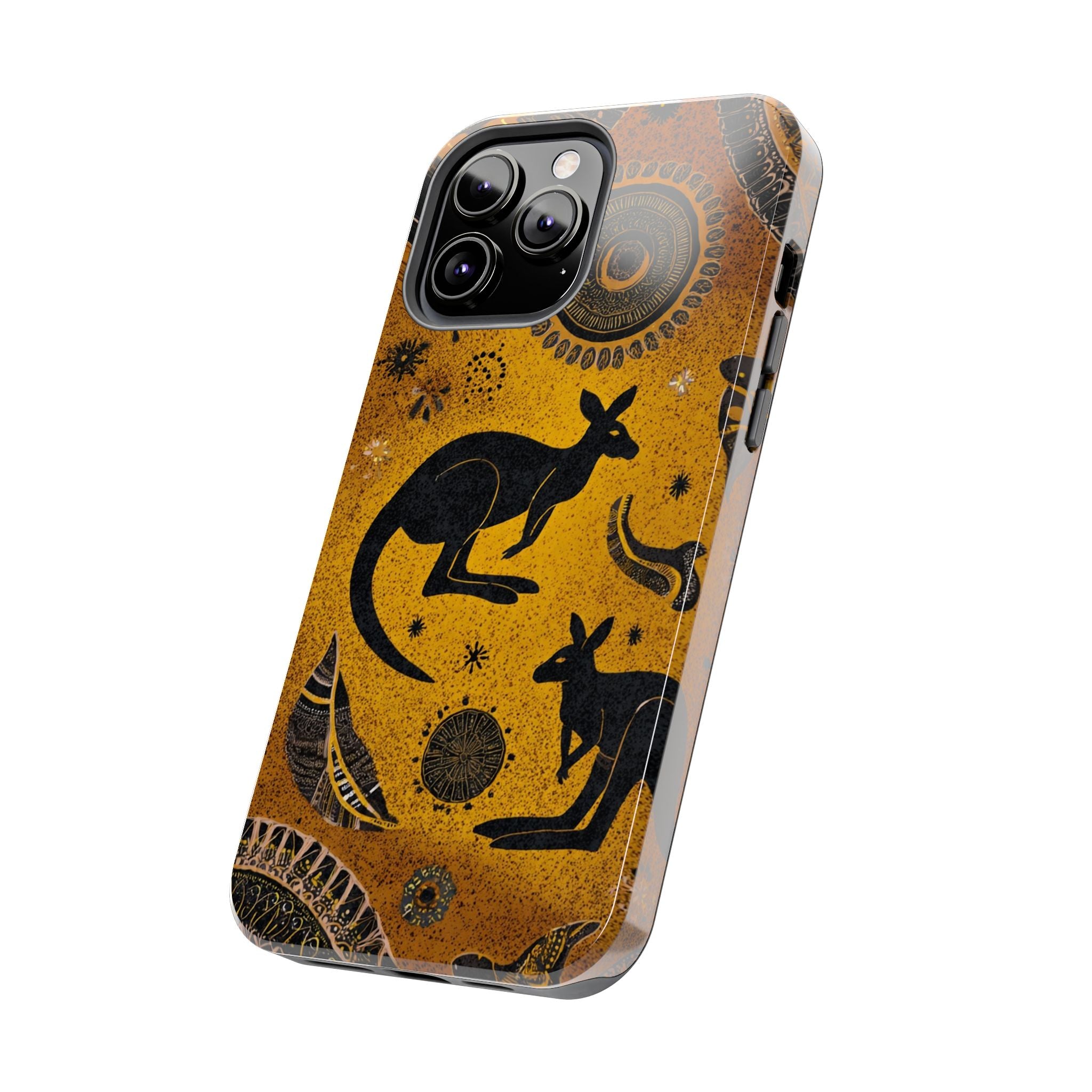 Kangaroo Boho Tough Phone Case — Australian Wildlife Protective Cover