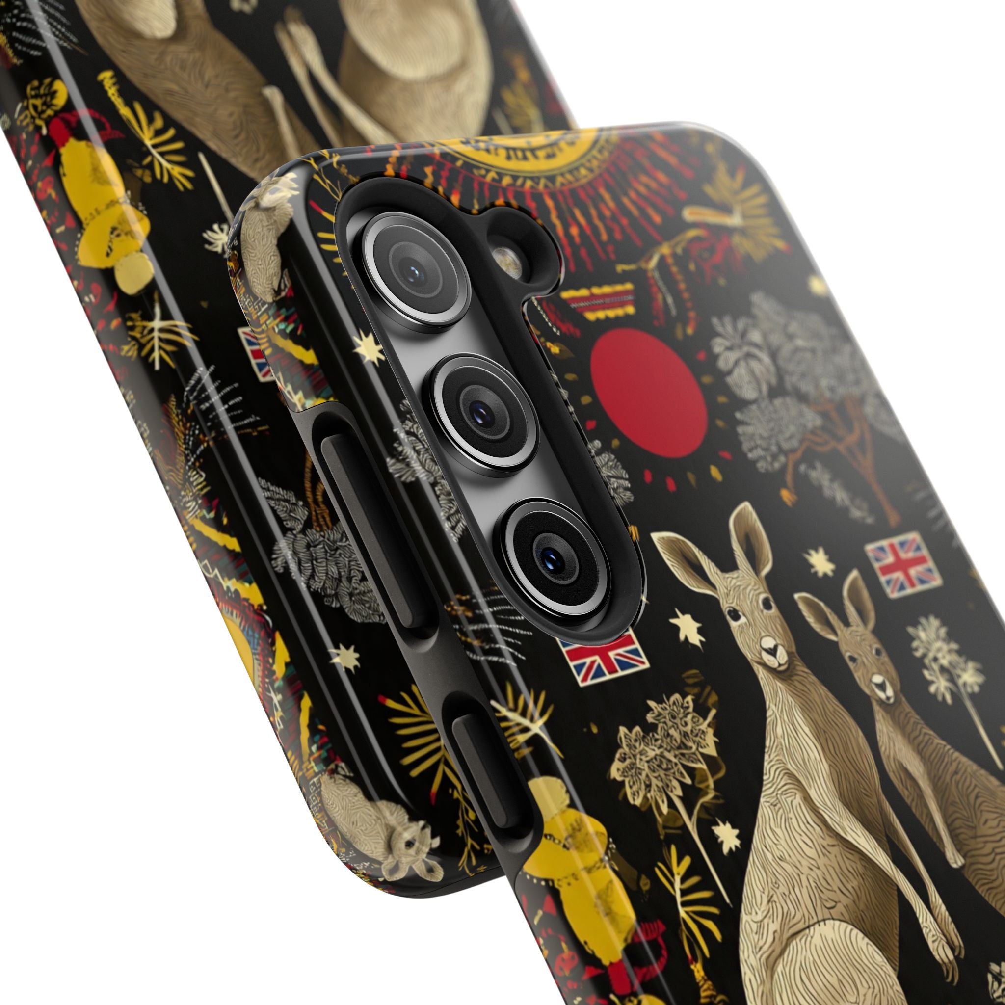 Australian Kangaroo Crest Tough Phone Case — Vintage Coat-of-Arms Design