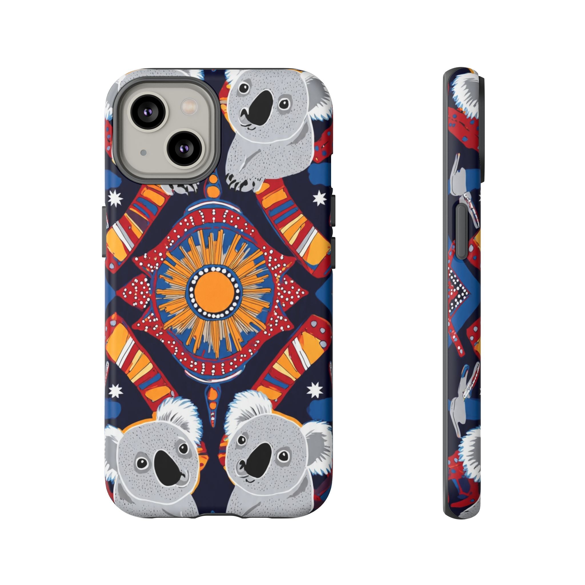 Koala Pattern Phone Case — Cute Indigenous-Inspired Design